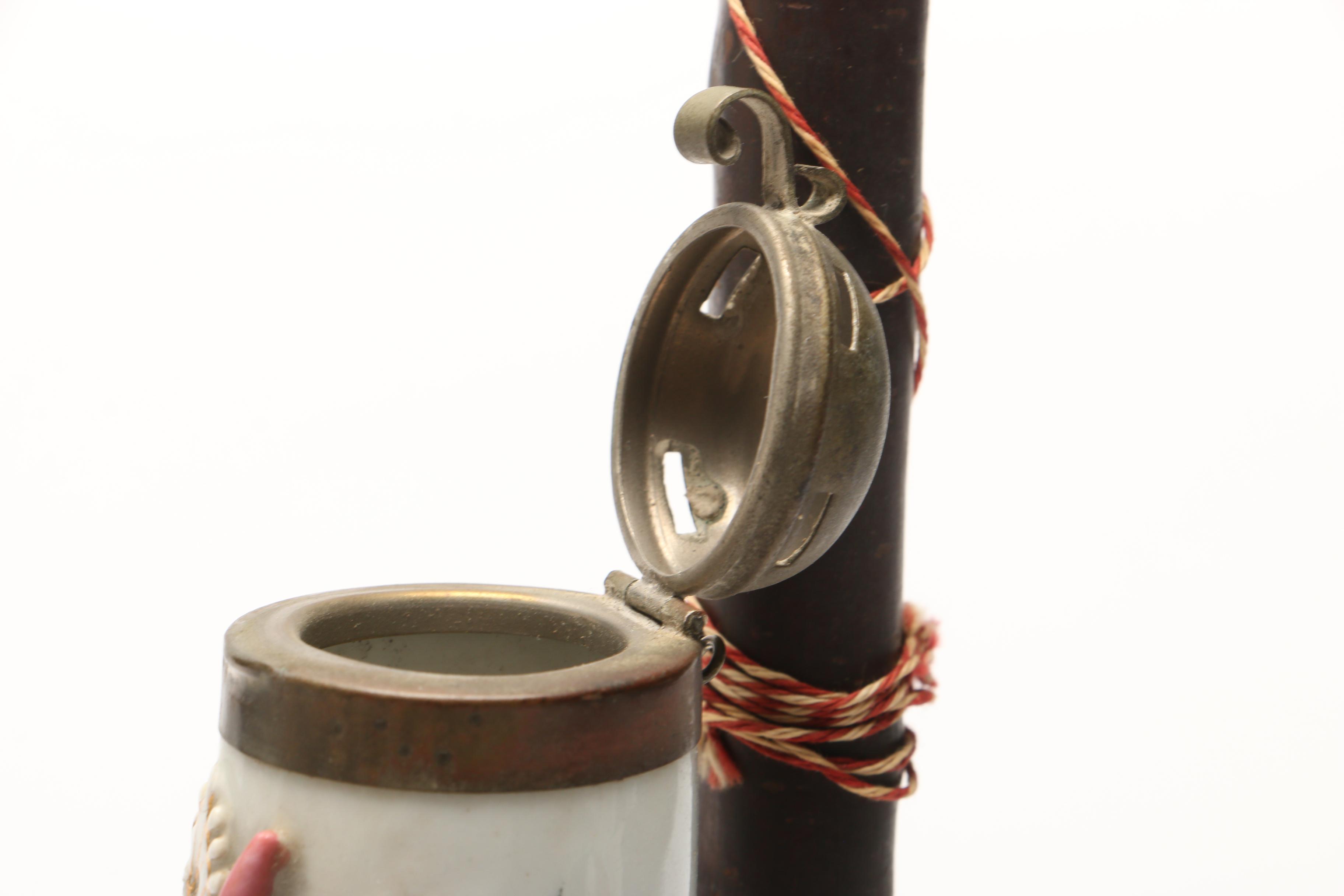 German Tobacco Pipes With Porcelain Bowls