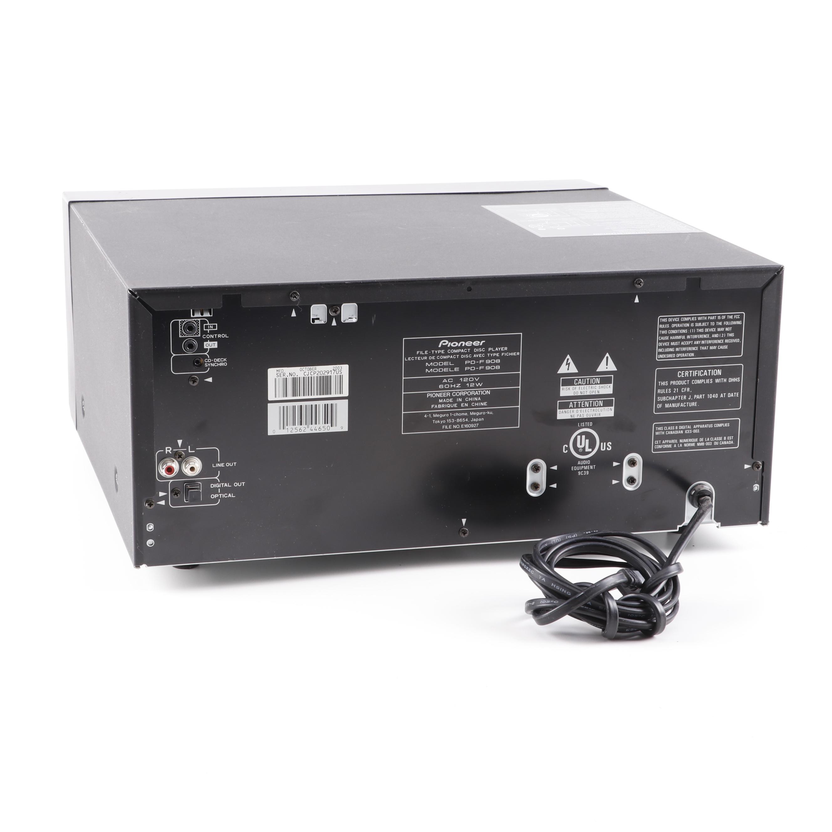 Pioneer File-Type Compact Disk Player PD-F908