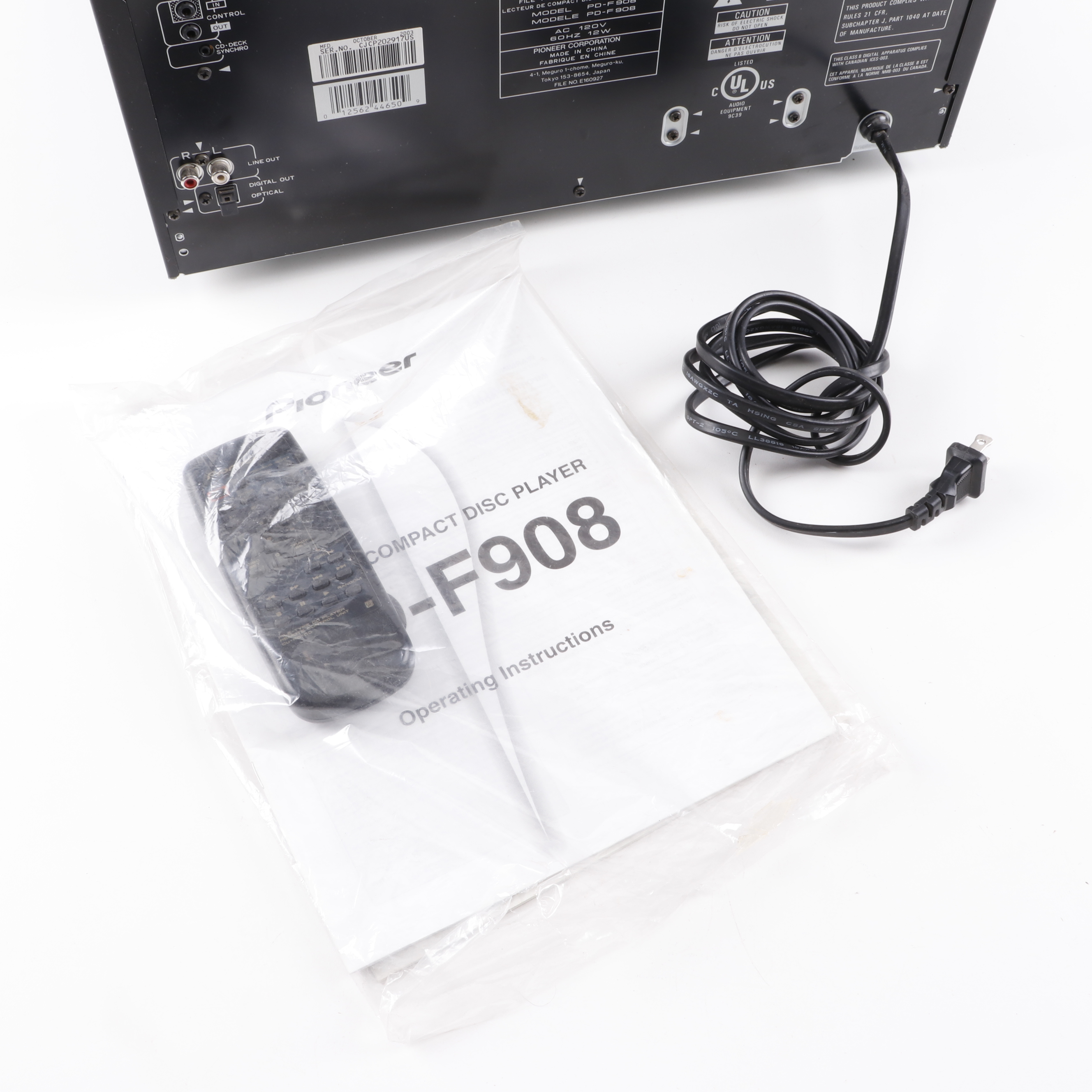 Pioneer File-Type Compact Disk Player PD-F908