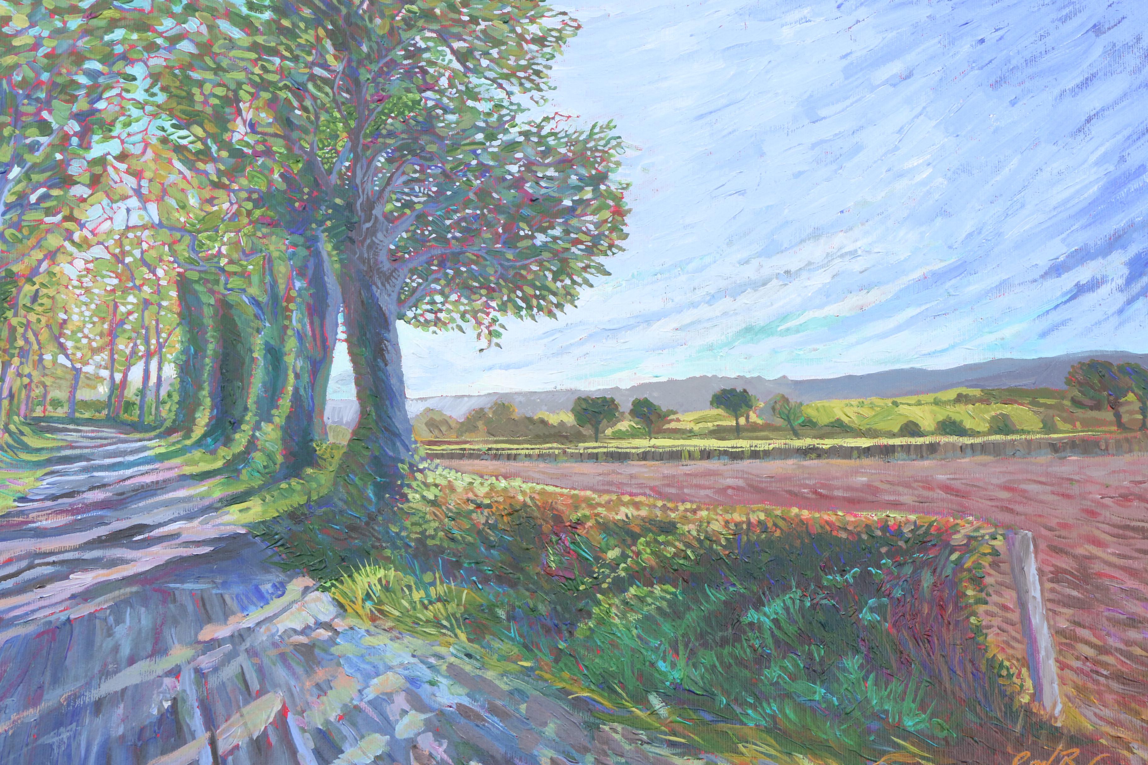 Carl Bevan Acrylic Painting "A Shady Lane, Everybody Needs One"