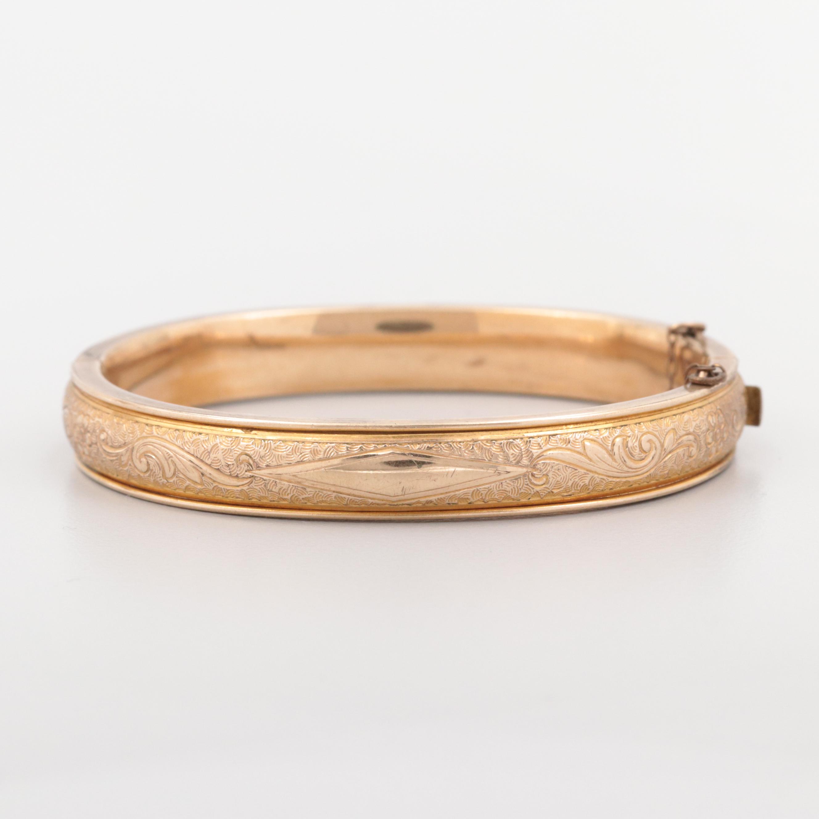 Vintage Gold Filled Bangle Bracelet