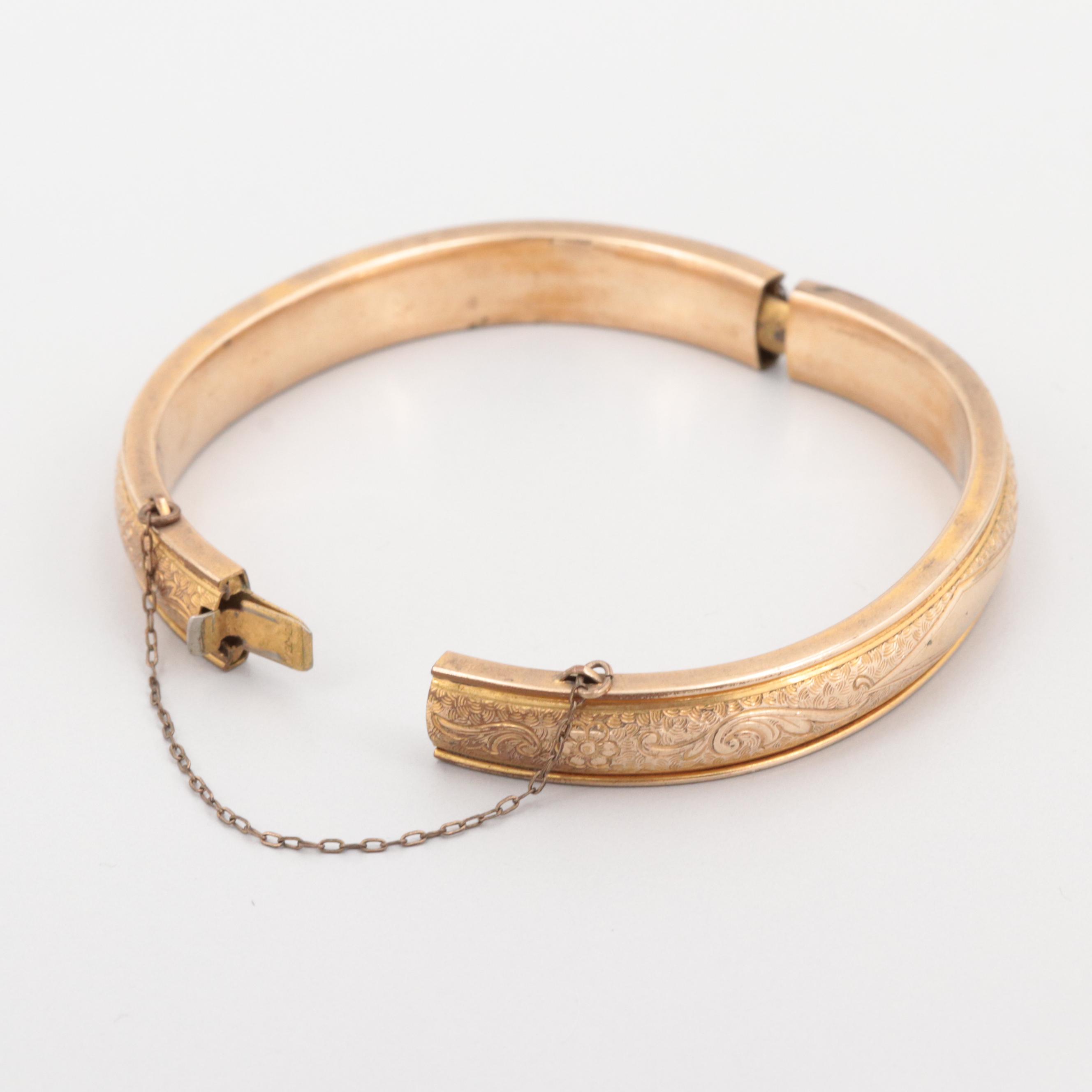 Vintage Gold Filled Bangle Bracelet