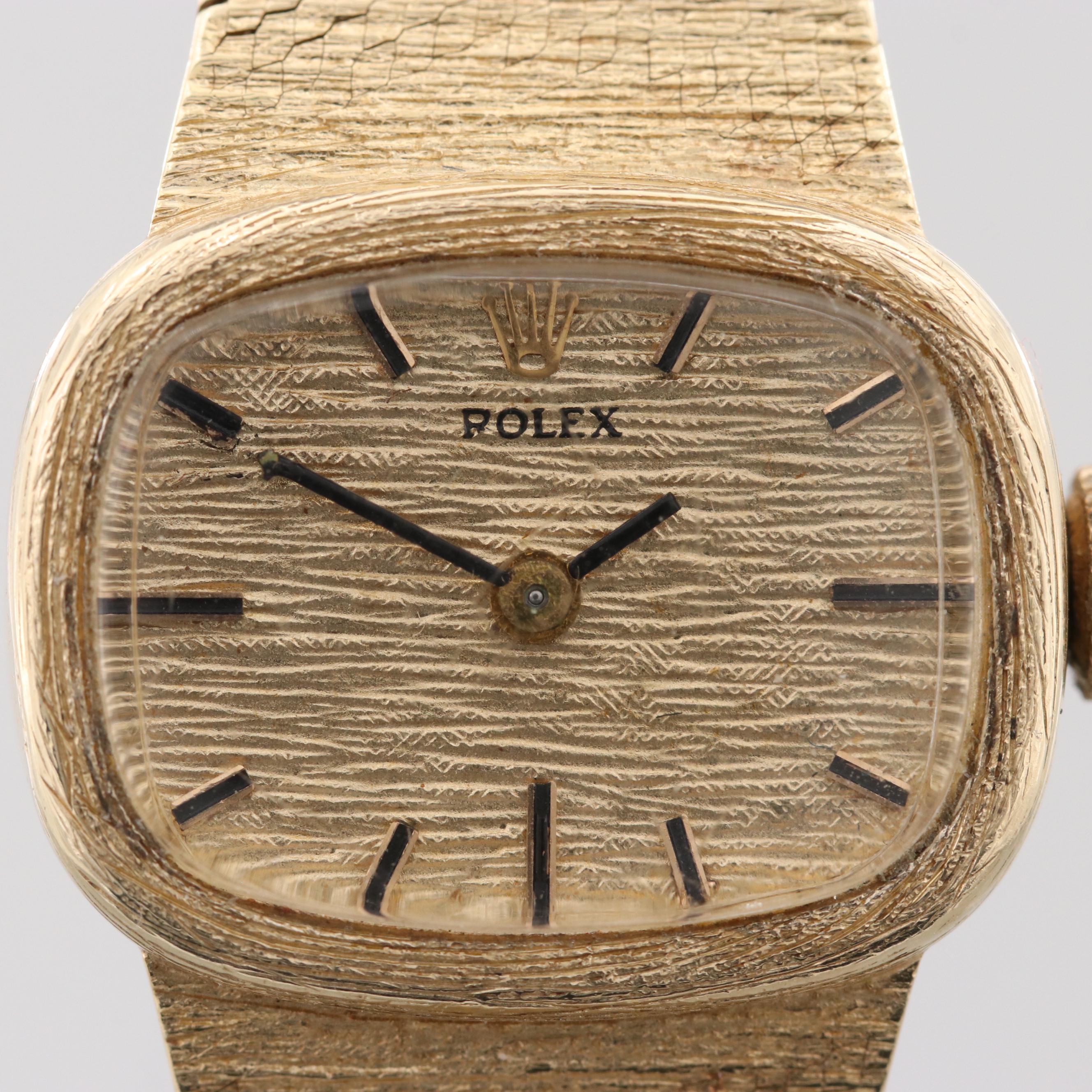 Vintage Rolex 14K Yellow Gold Stem Wind Watch