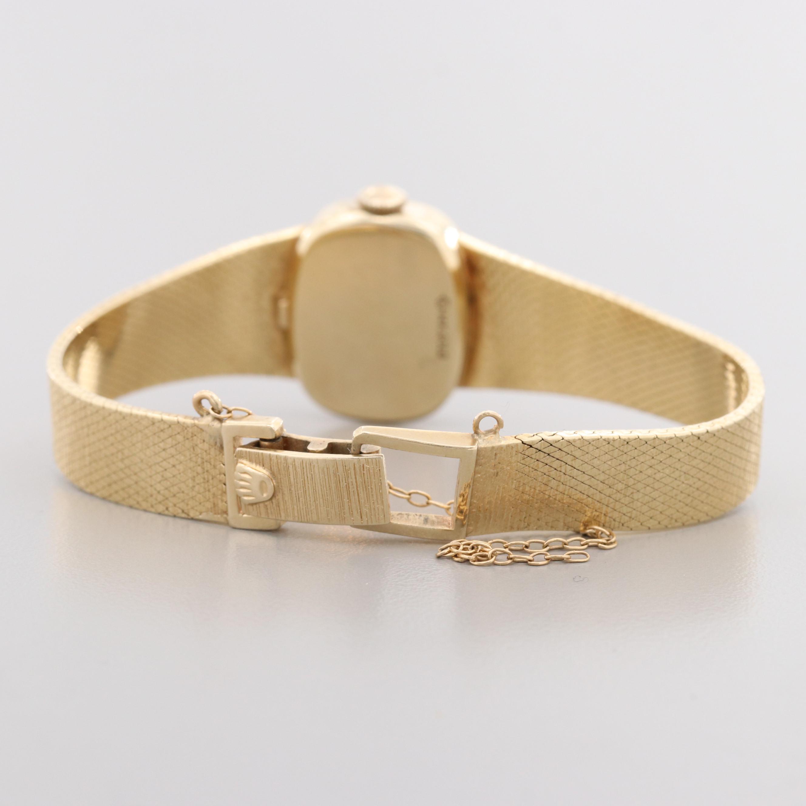 Vintage Rolex 14K Yellow Gold Stem Wind Watch