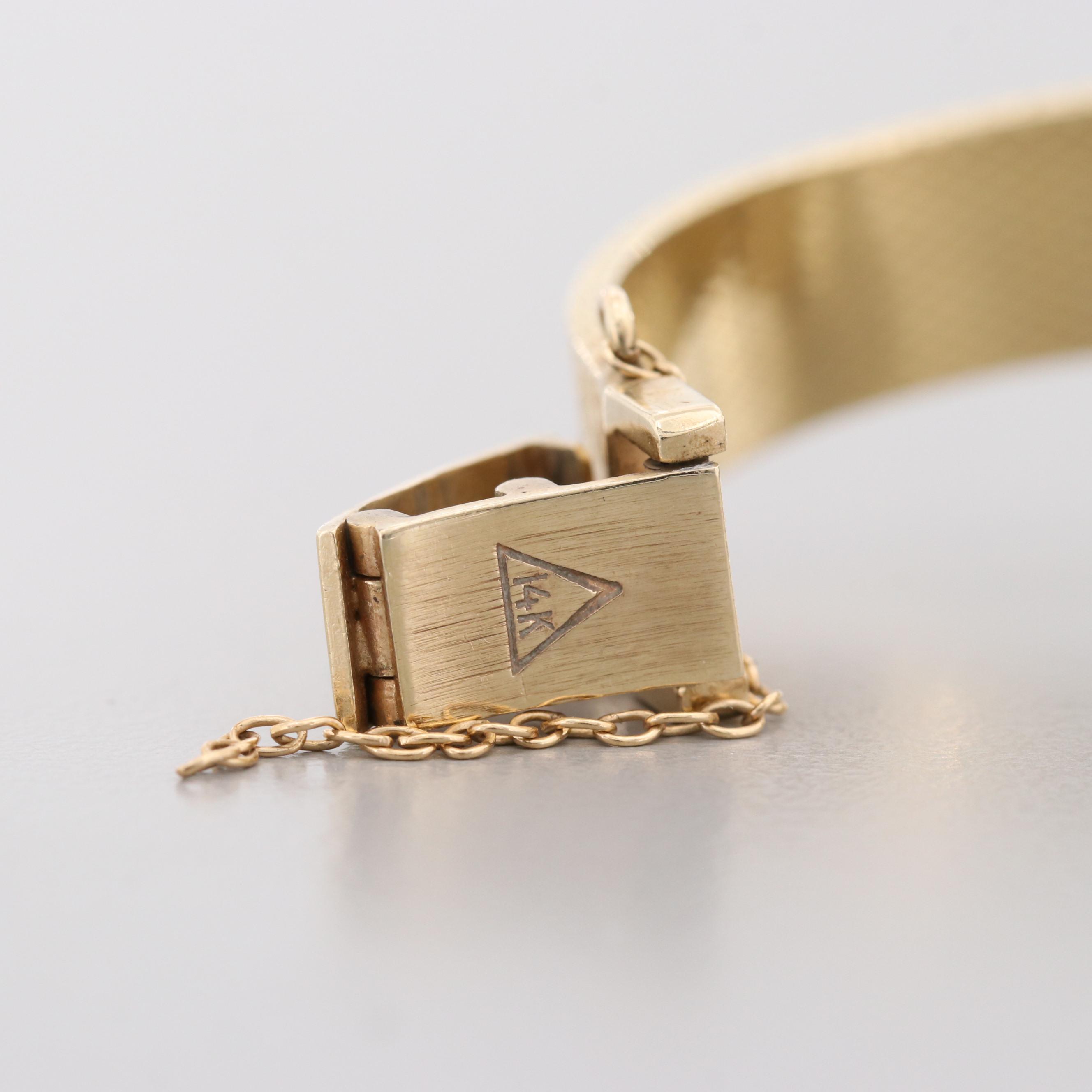 Vintage Rolex 14K Yellow Gold Stem Wind Watch