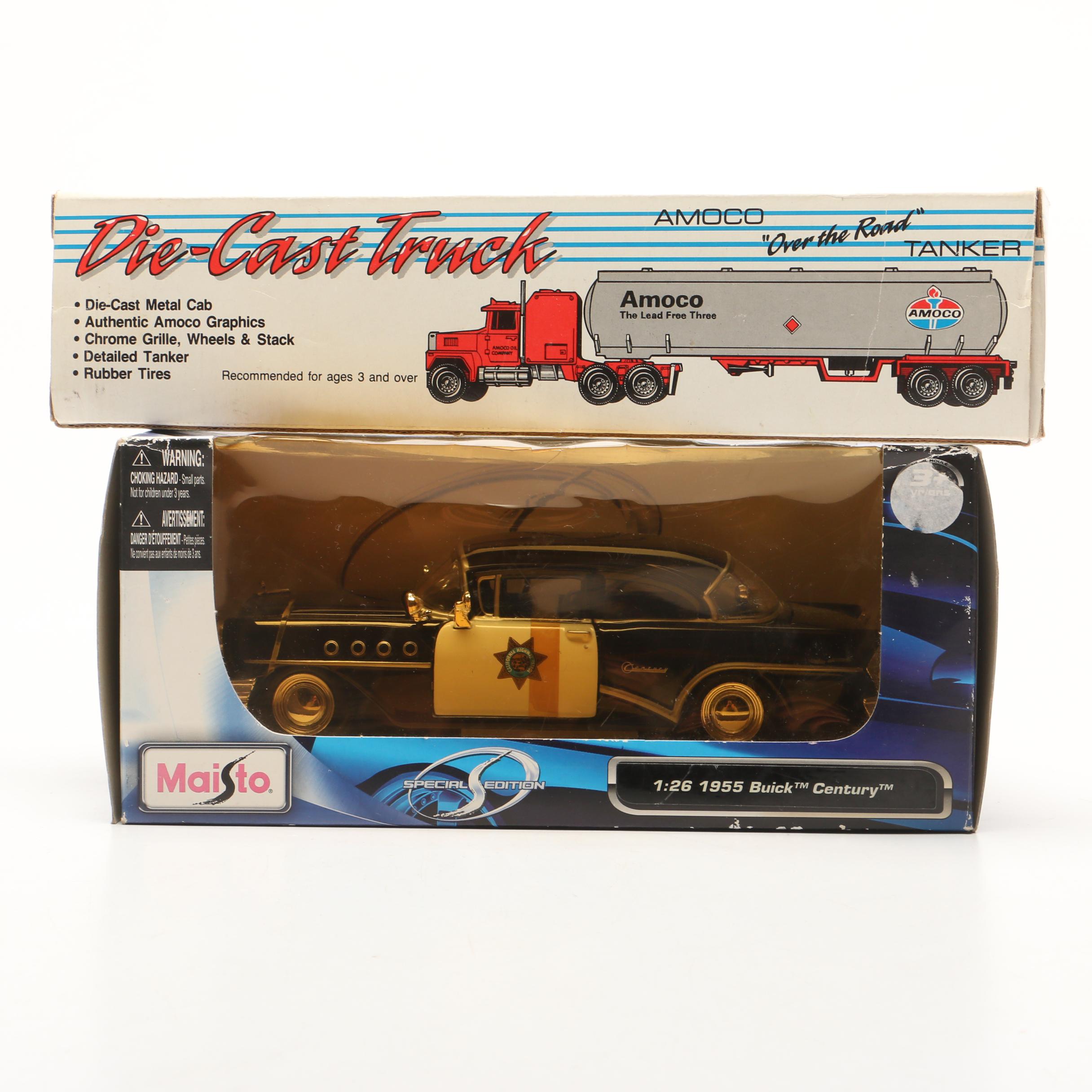Maisto and Amoco Tanker Die-Cast Cars From "The Old Man & The Gun"