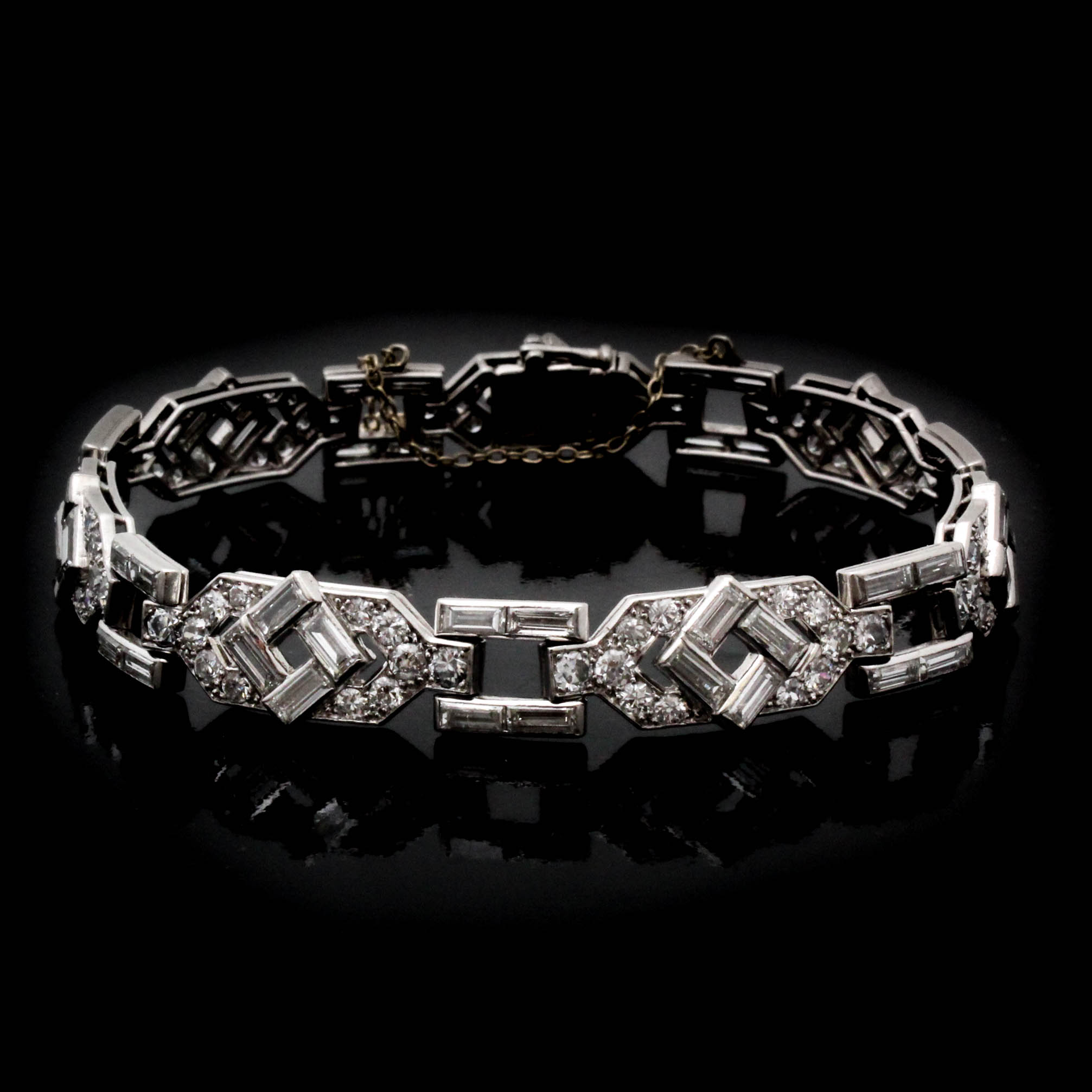 Platinum Art Deco Style 8.65 CTW Diamond Bracelet