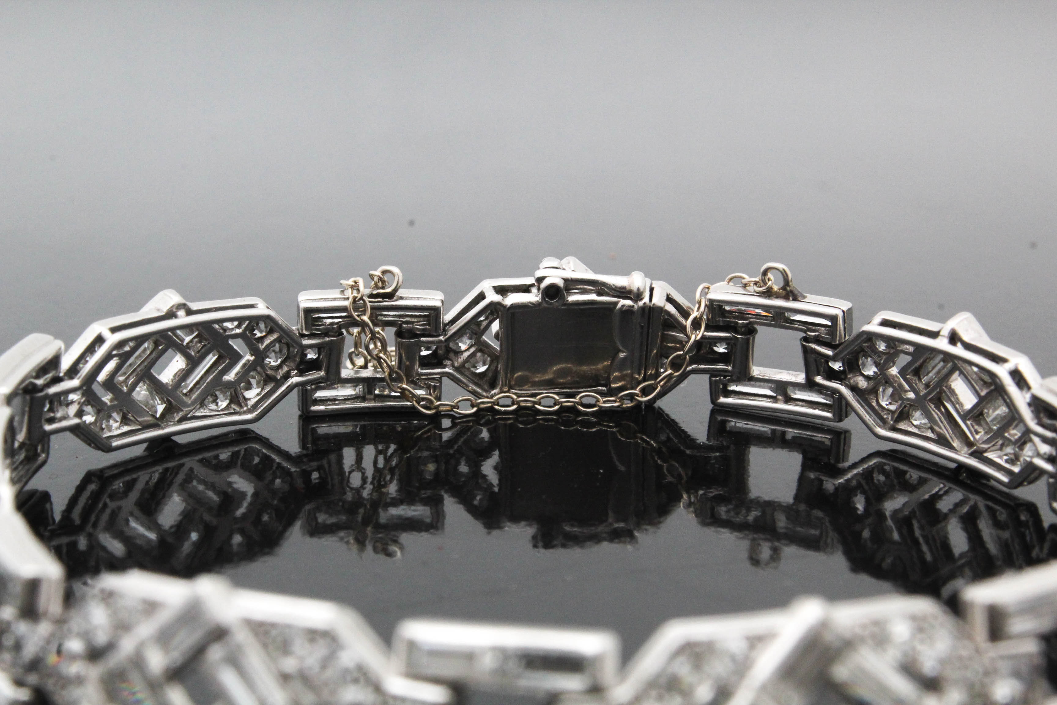Platinum Art Deco Style 8.65 CTW Diamond Bracelet