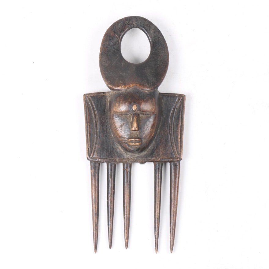 20th Century Ornamental Jimini Comb from Côte d’Ivoire