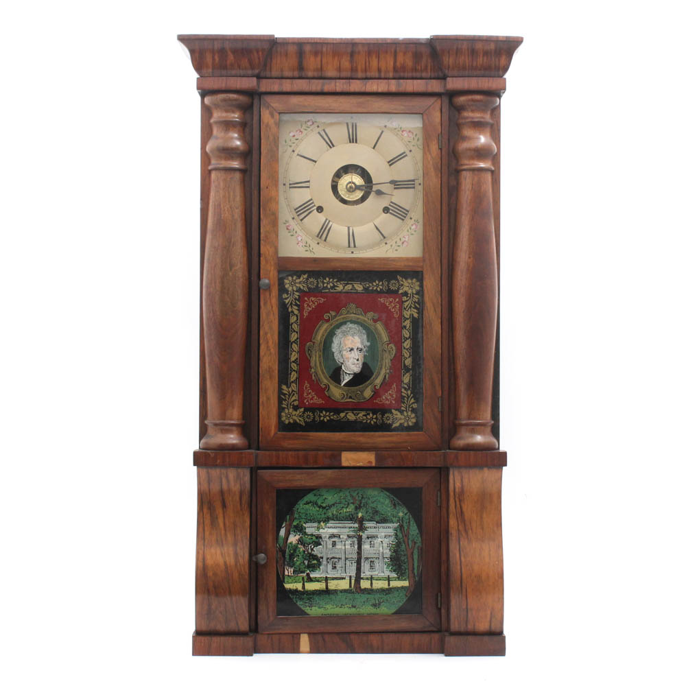 Seth Thomas "Andrew Jackson" Weight Driven Triple Decker Wall Clock