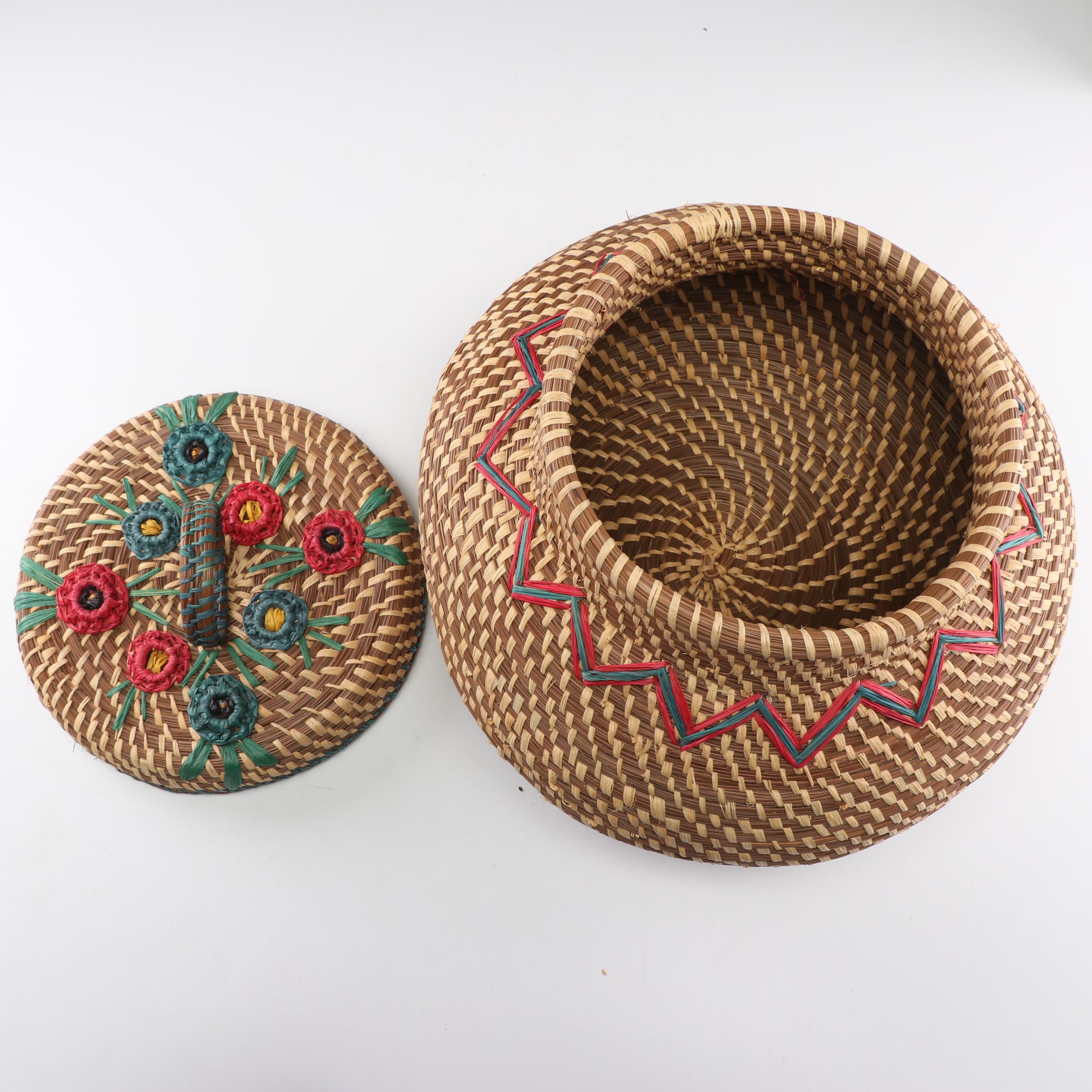 Handwoven Loretta Langley Coushatta Basket