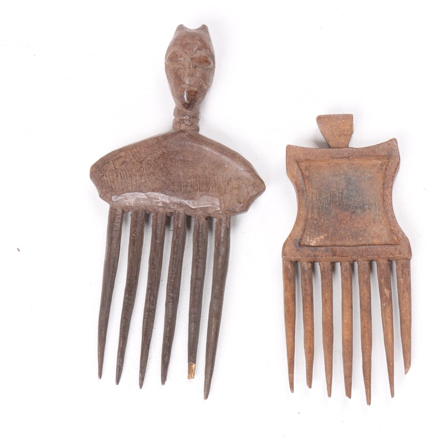 20th Century Ornamental Combs from Côte d’Ivoire