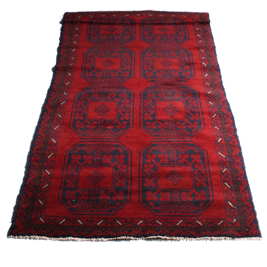 3'4 x 6'1 Hand-Knotted Afghan Bahor Rug