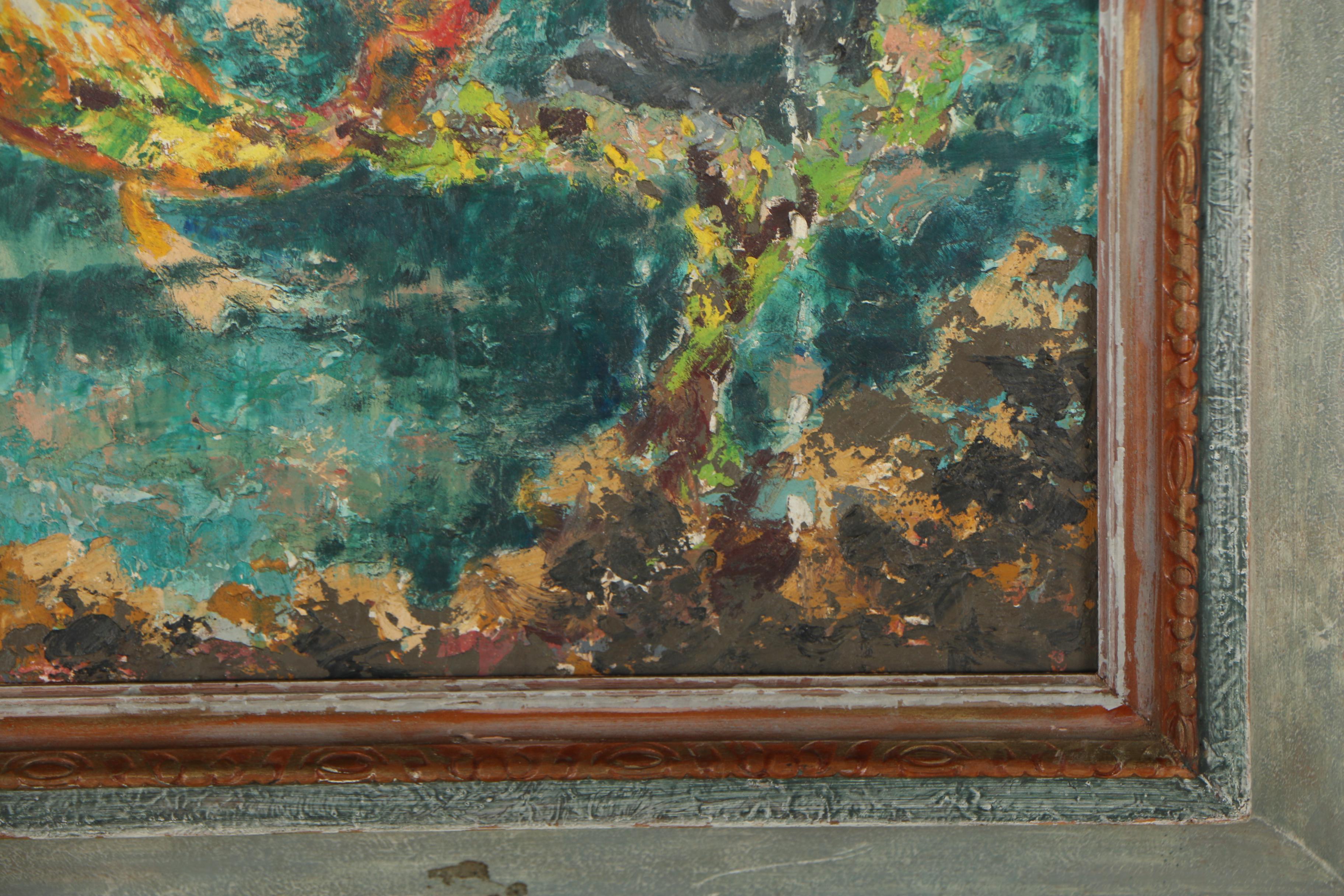 Willard F. Clark Oil Painting "Gold Fish", 1961