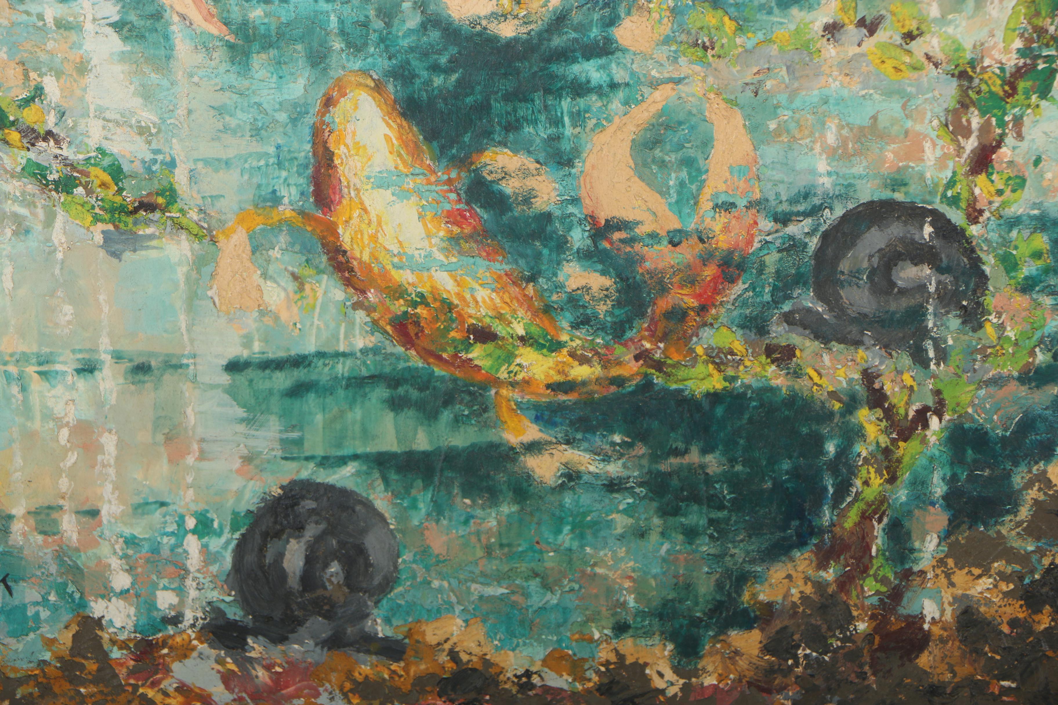 Willard F. Clark Oil Painting "Gold Fish", 1961