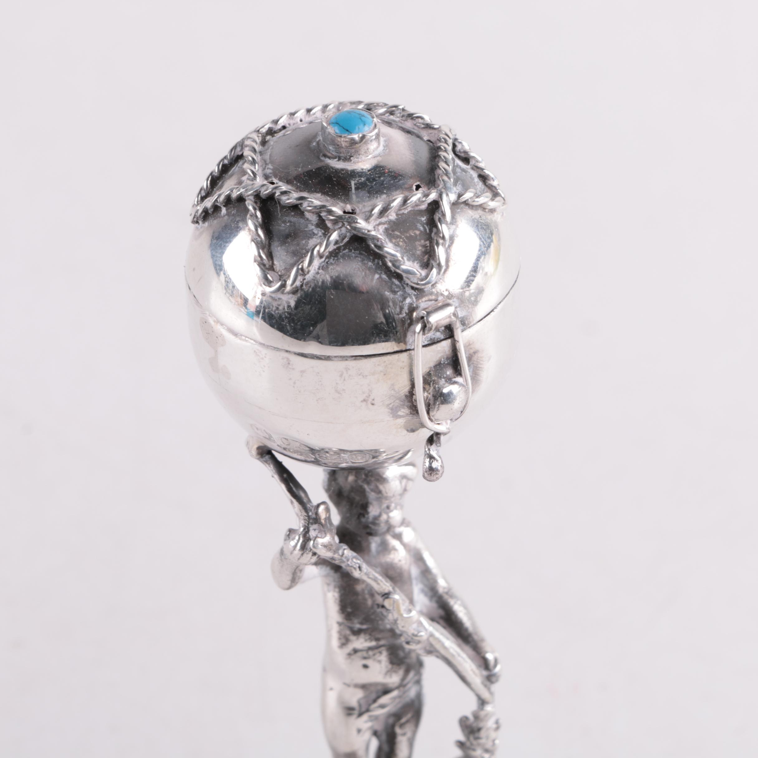 Josef Sosnkowski 875 Silver Jewish Incense Burner, 1878