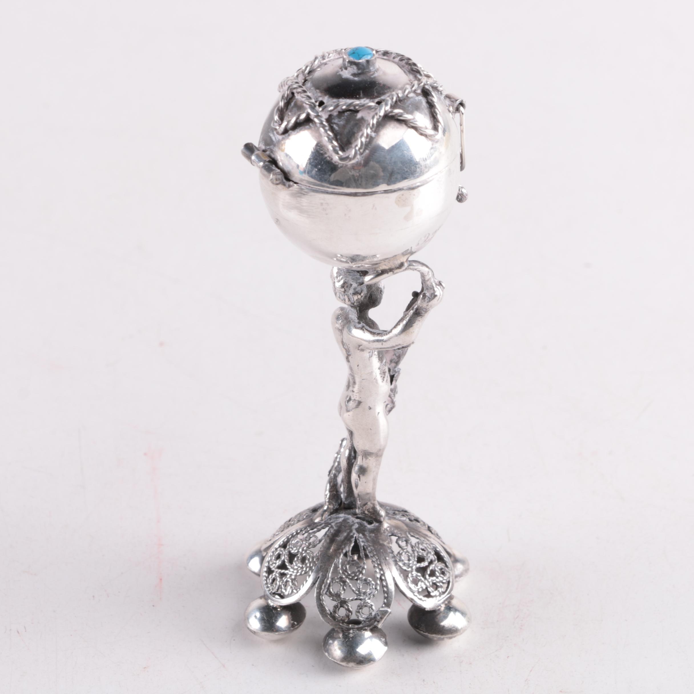 Josef Sosnkowski 875 Silver Jewish Incense Burner, 1878