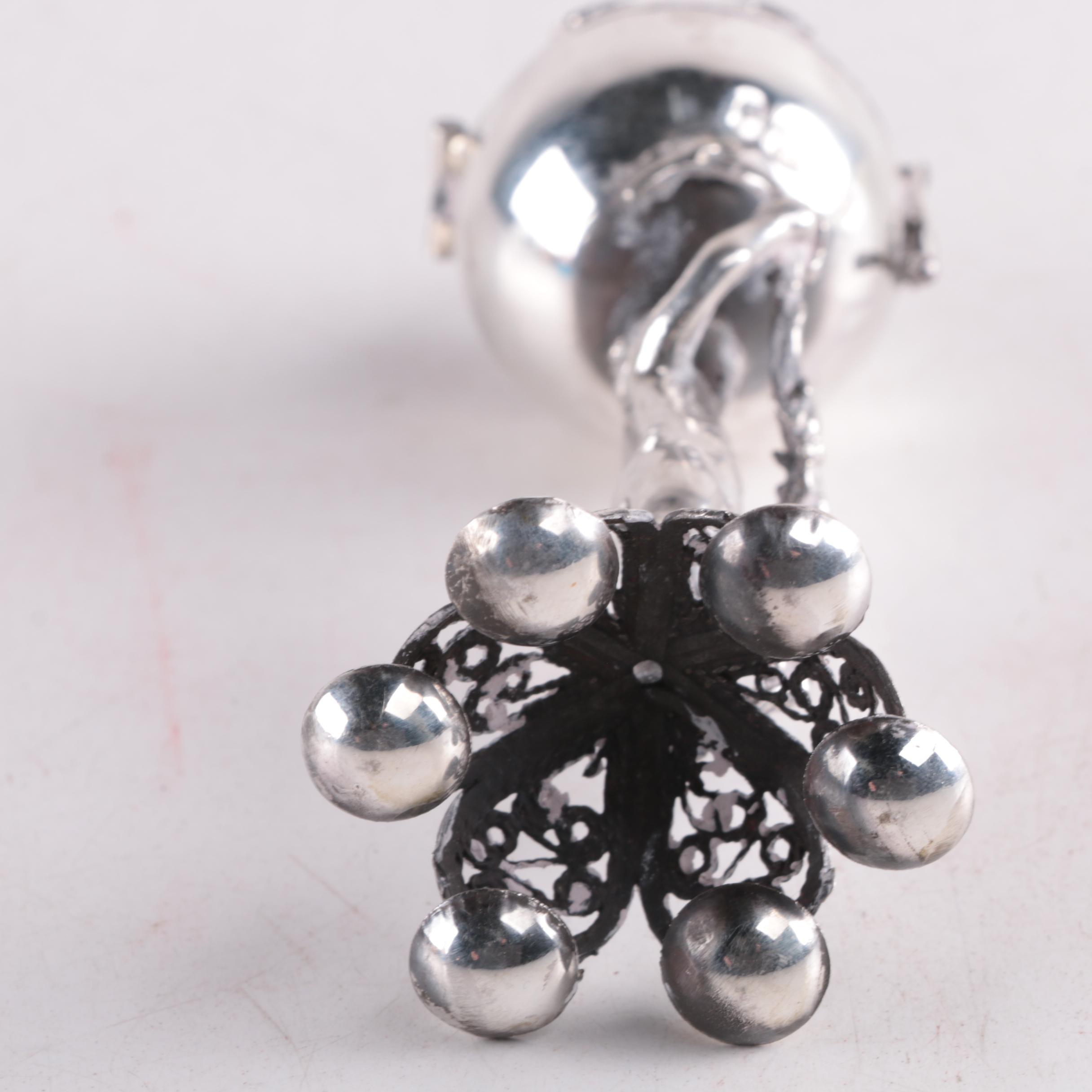 Josef Sosnkowski 875 Silver Jewish Incense Burner, 1878