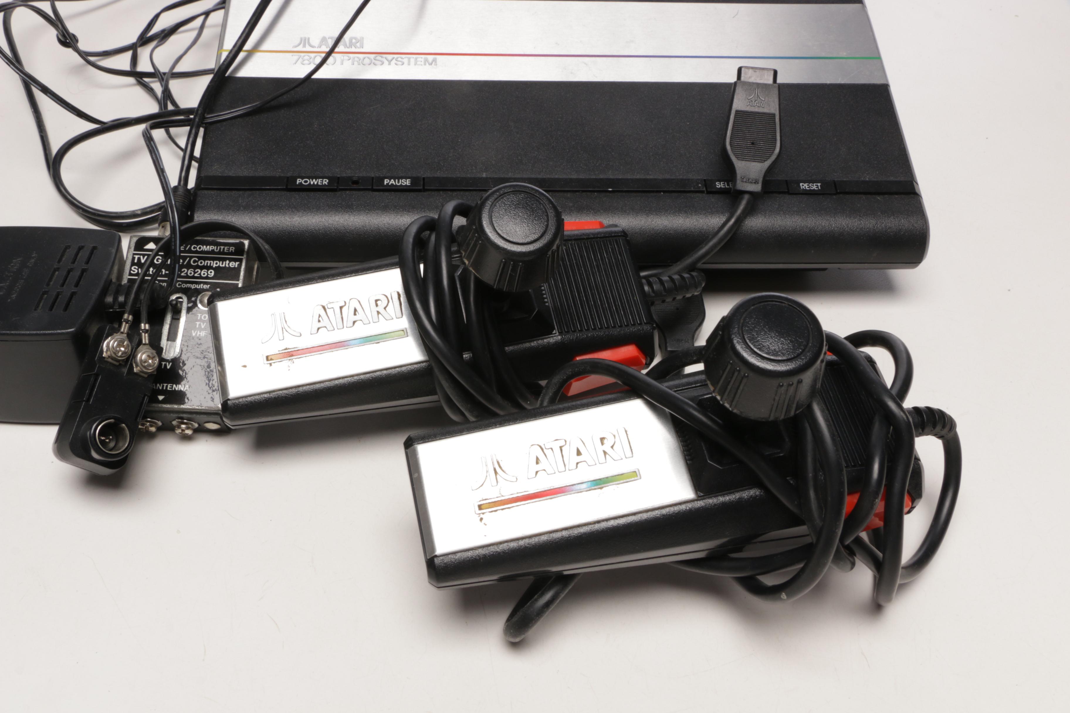 Atari 7800 System with Games