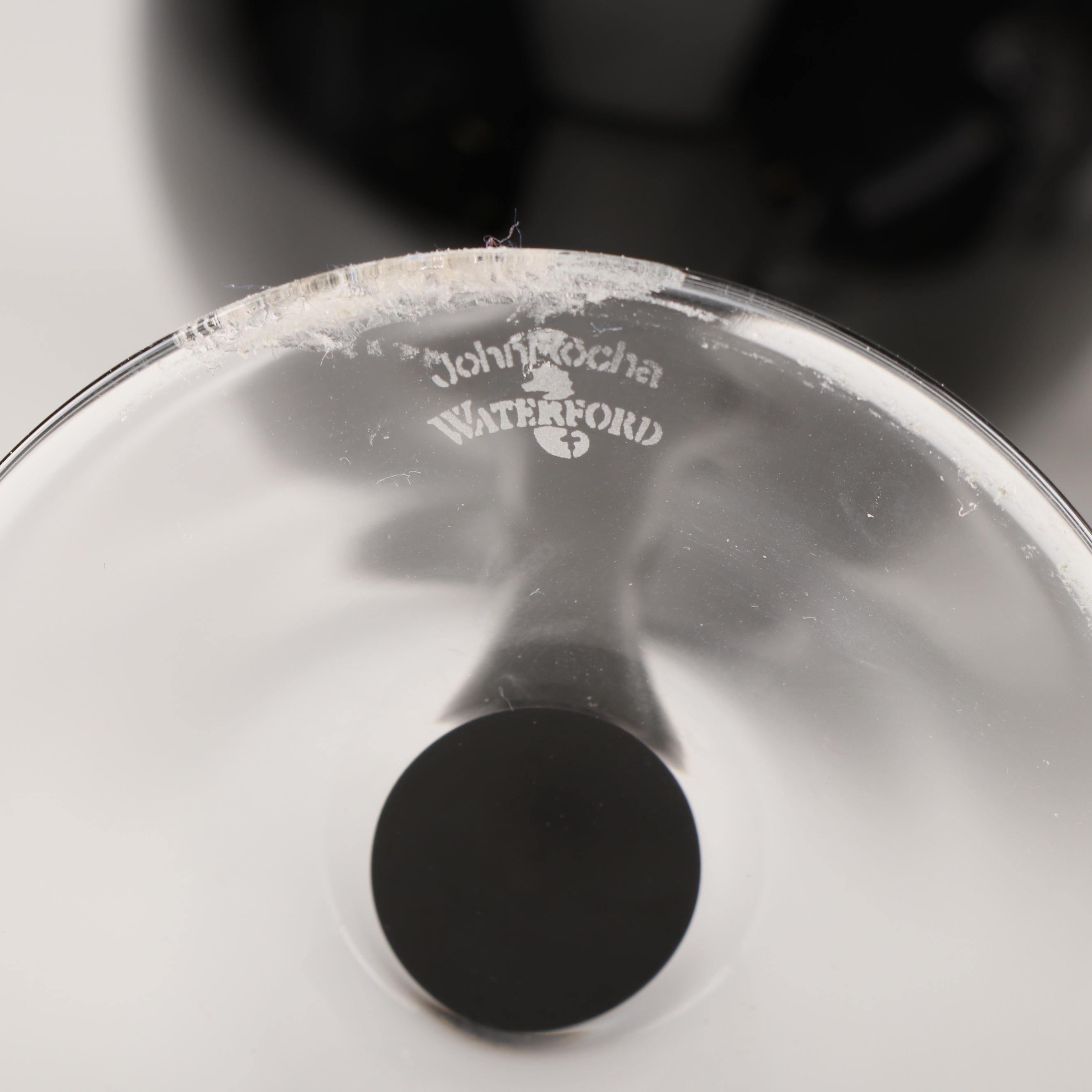 John Rocha at Waterford Crystal "Black Cut" Red Wine Glasses