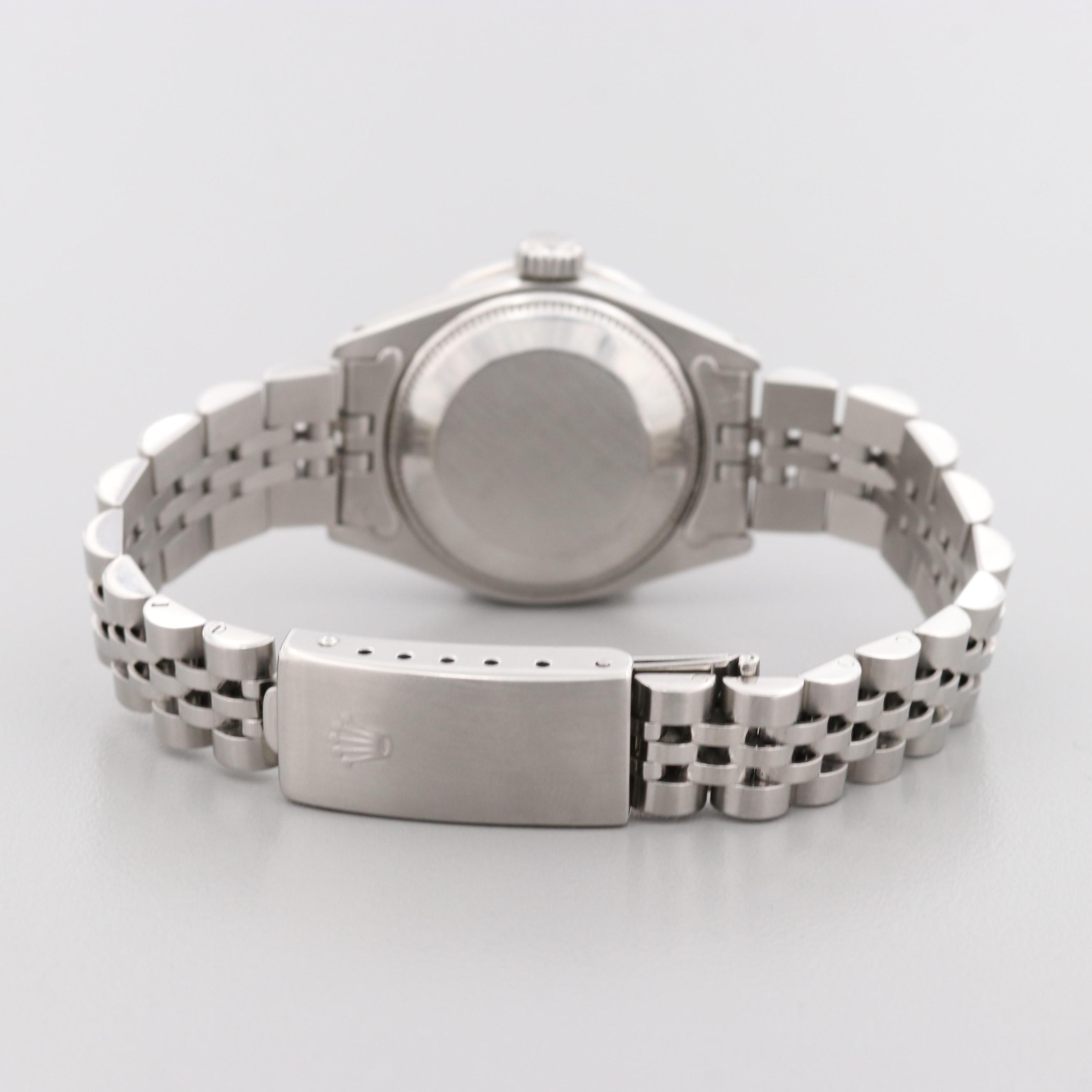 Rolex Datejust Stainless Steel Watch With Diamonds and Sapphires, 1978