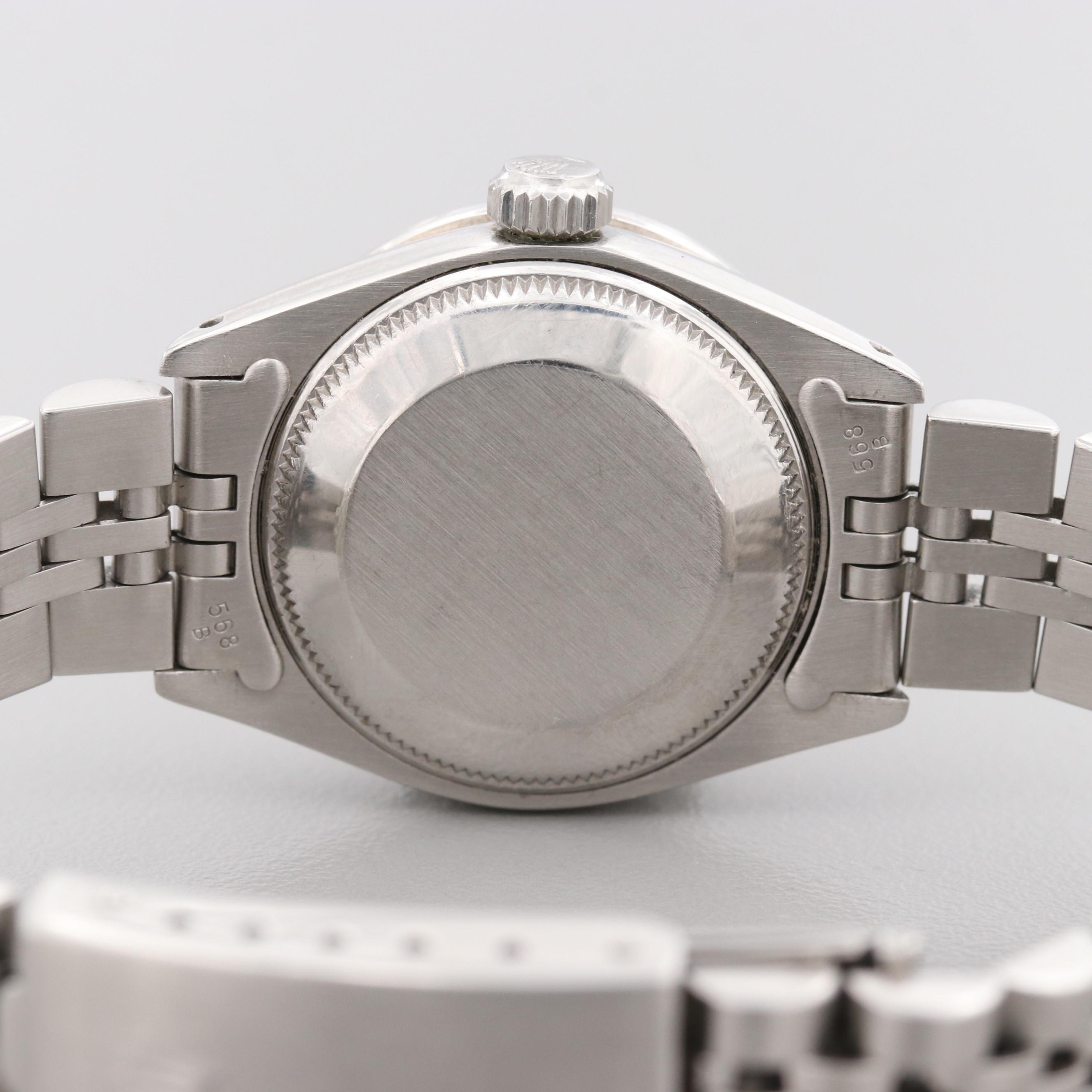 Rolex Datejust Stainless Steel Watch With Diamonds and Sapphires, 1978