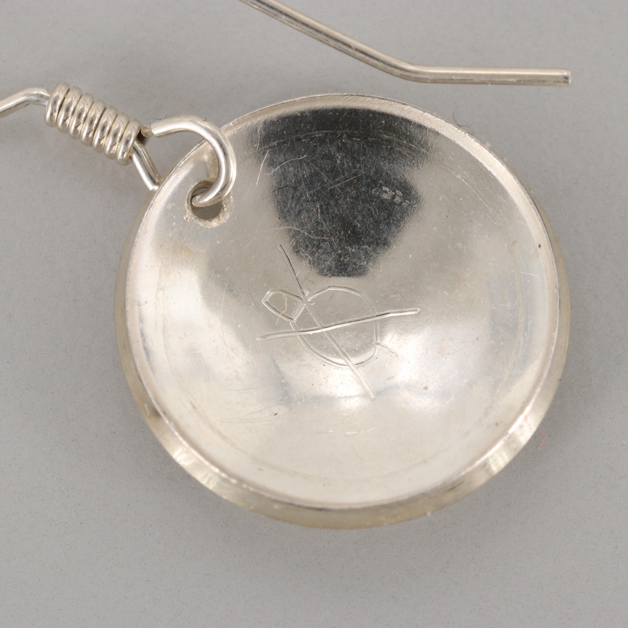 Michael Dorsa Fine Silver Engine Turned Earrings