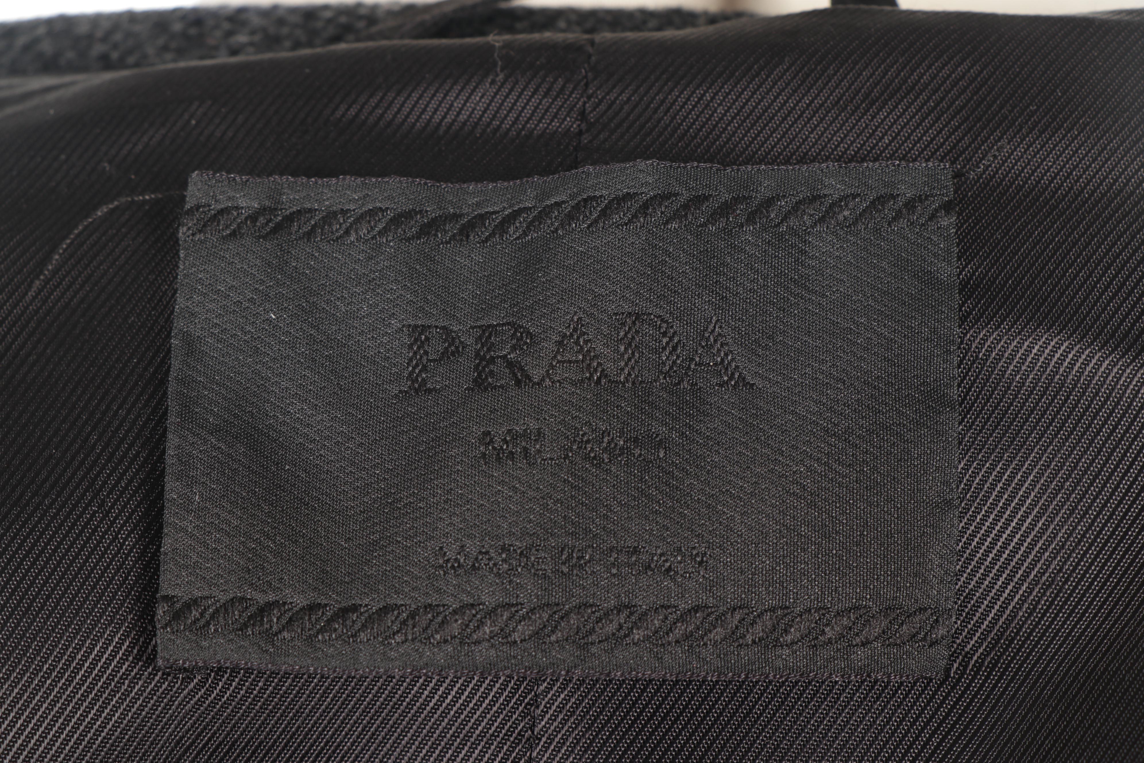 Women's Prada Charcoal Wool Double-Breasted Jacket, Made in Italy