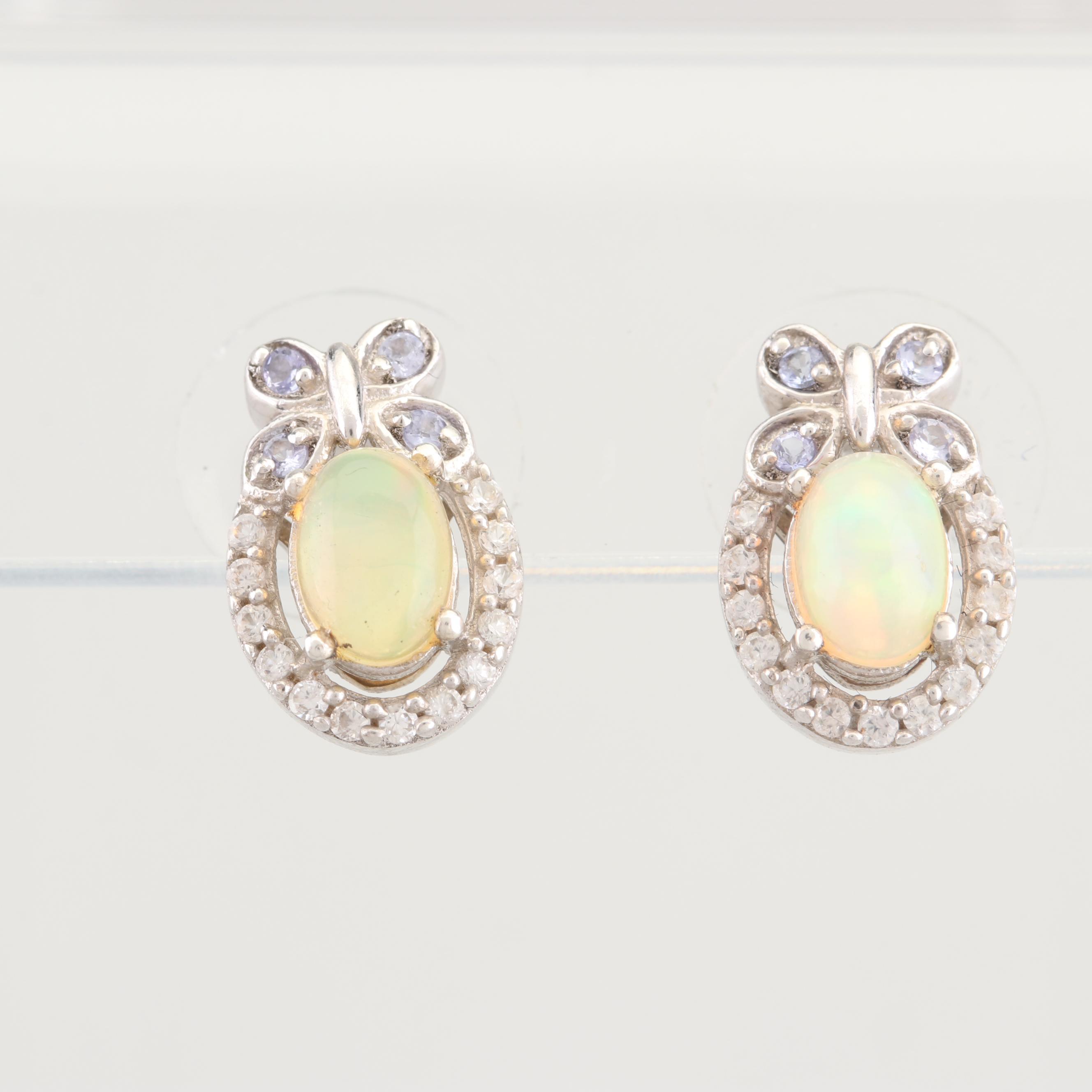 Sterling Silver Jelly Opal, Tanzanite, and Zircon Jewelry