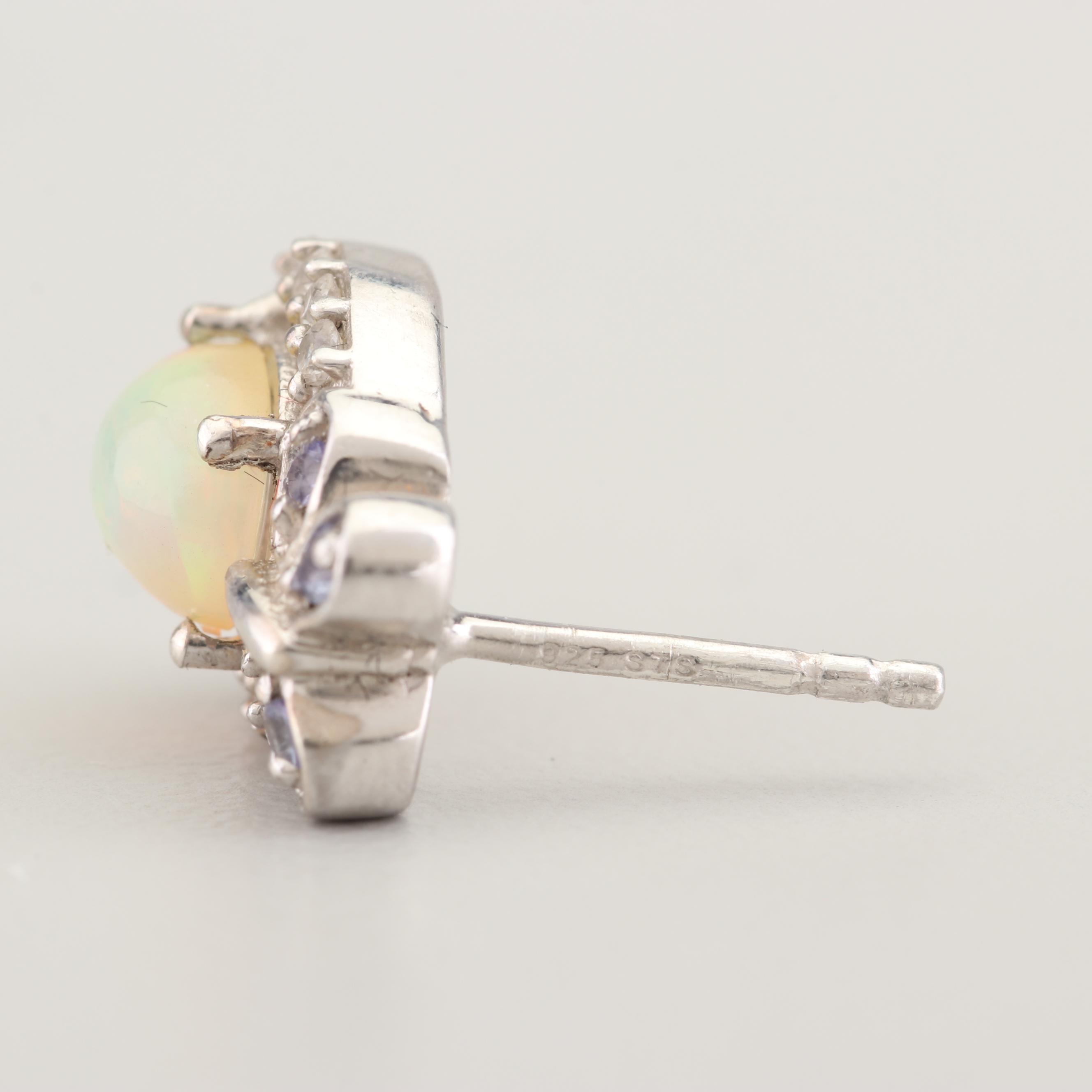 Sterling Silver Jelly Opal, Tanzanite, and Zircon Jewelry