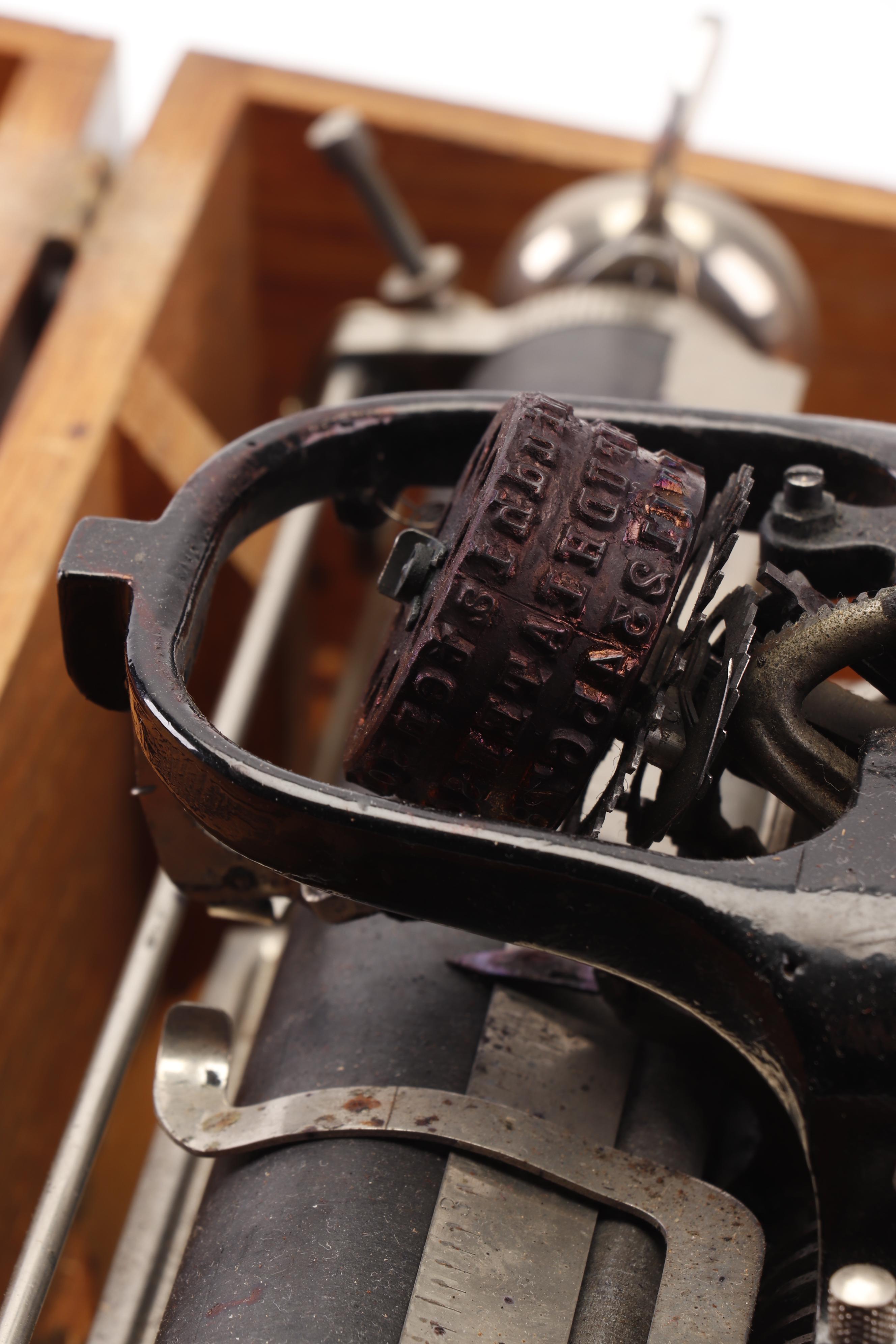 Blickensderfer No. 5 Typewriter, circa 1895, with Reading Glasses