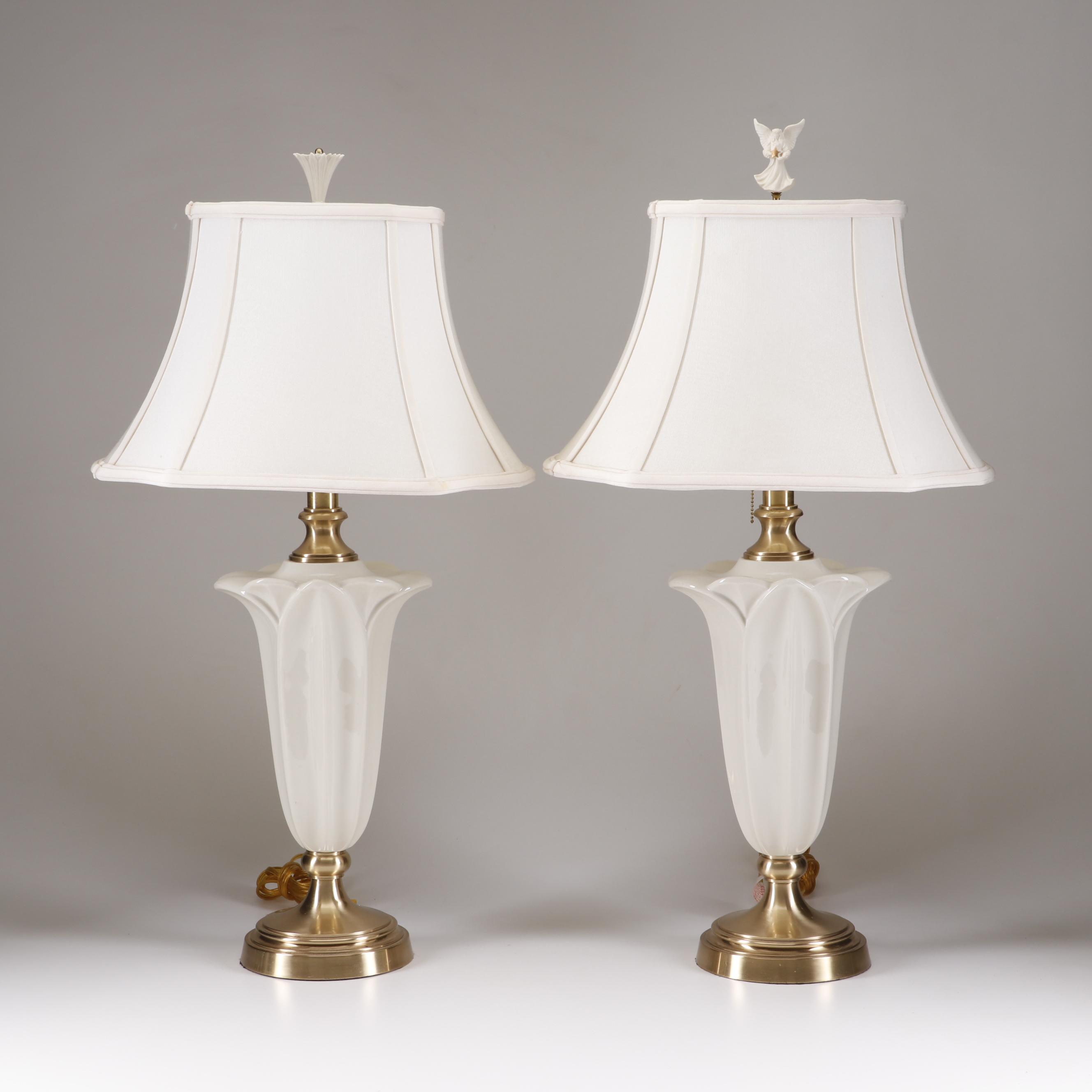 Lenox Lighting for Quoizel Porcelain Table Lamps