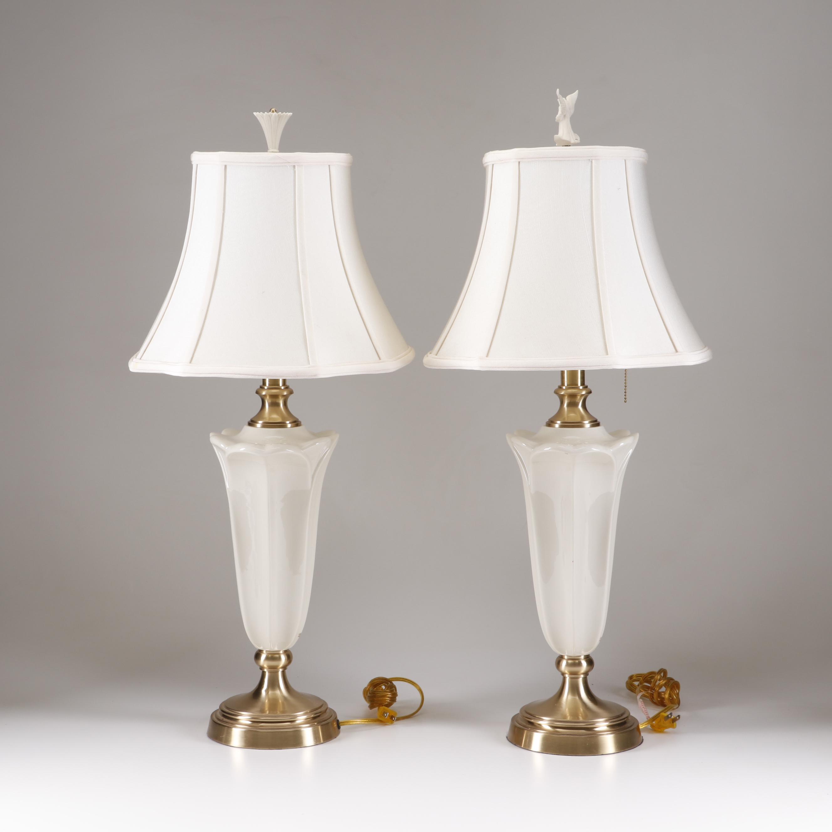 Lenox Lighting for Quoizel Porcelain Table Lamps