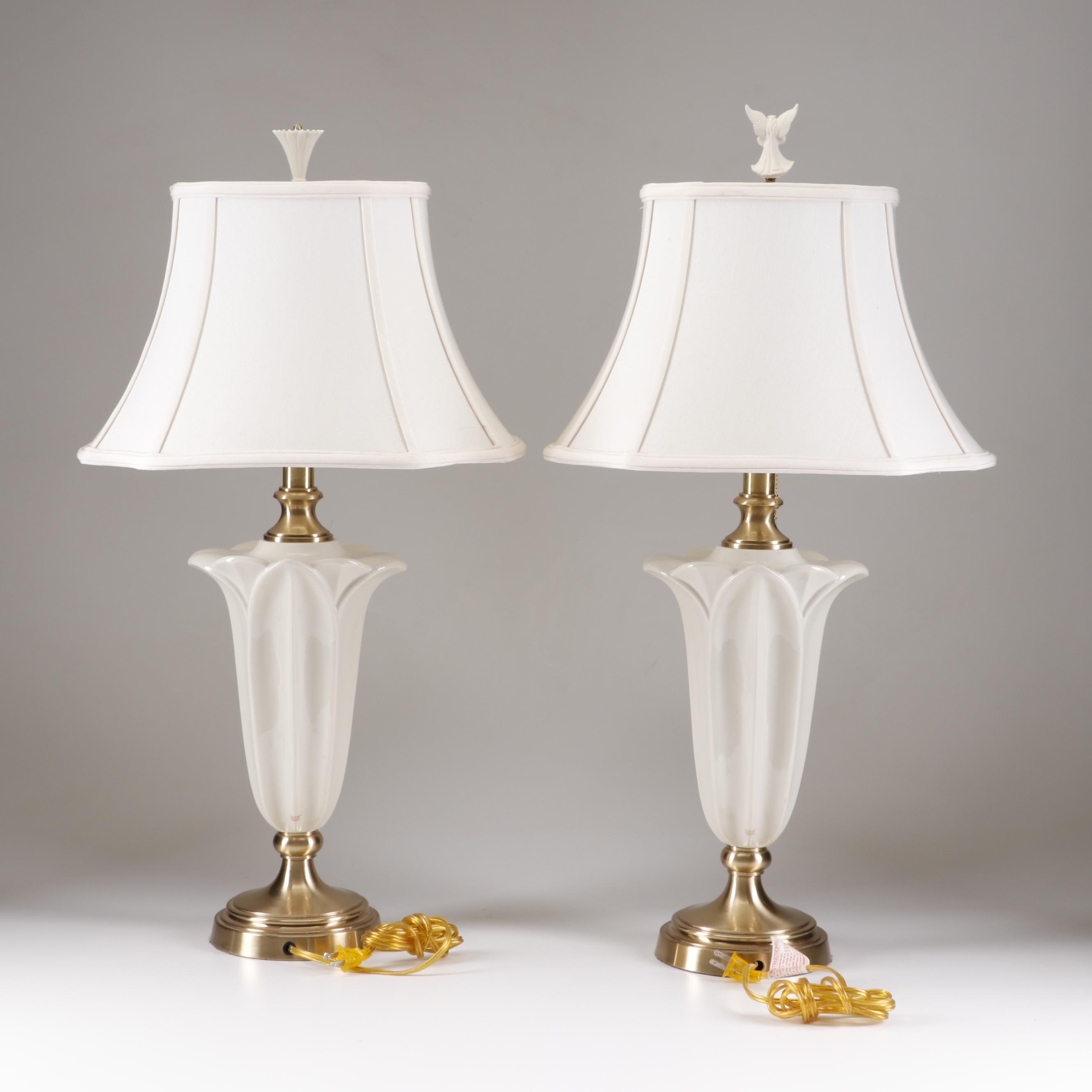 Lenox Lighting for Quoizel Porcelain Table Lamps