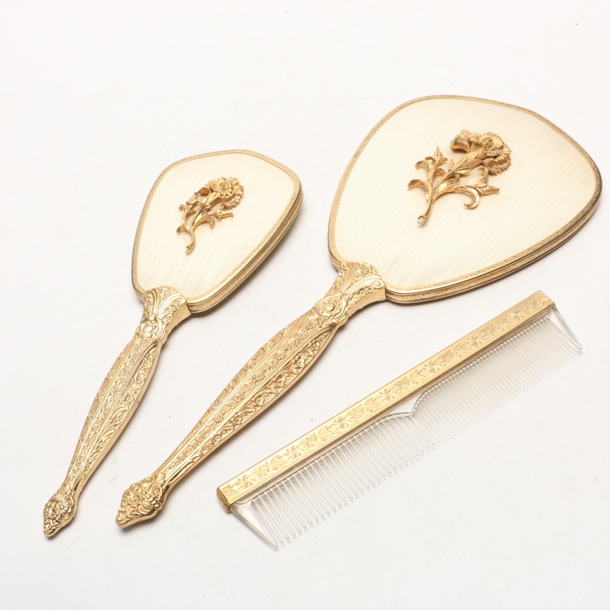 Gold Plated Vanity Set