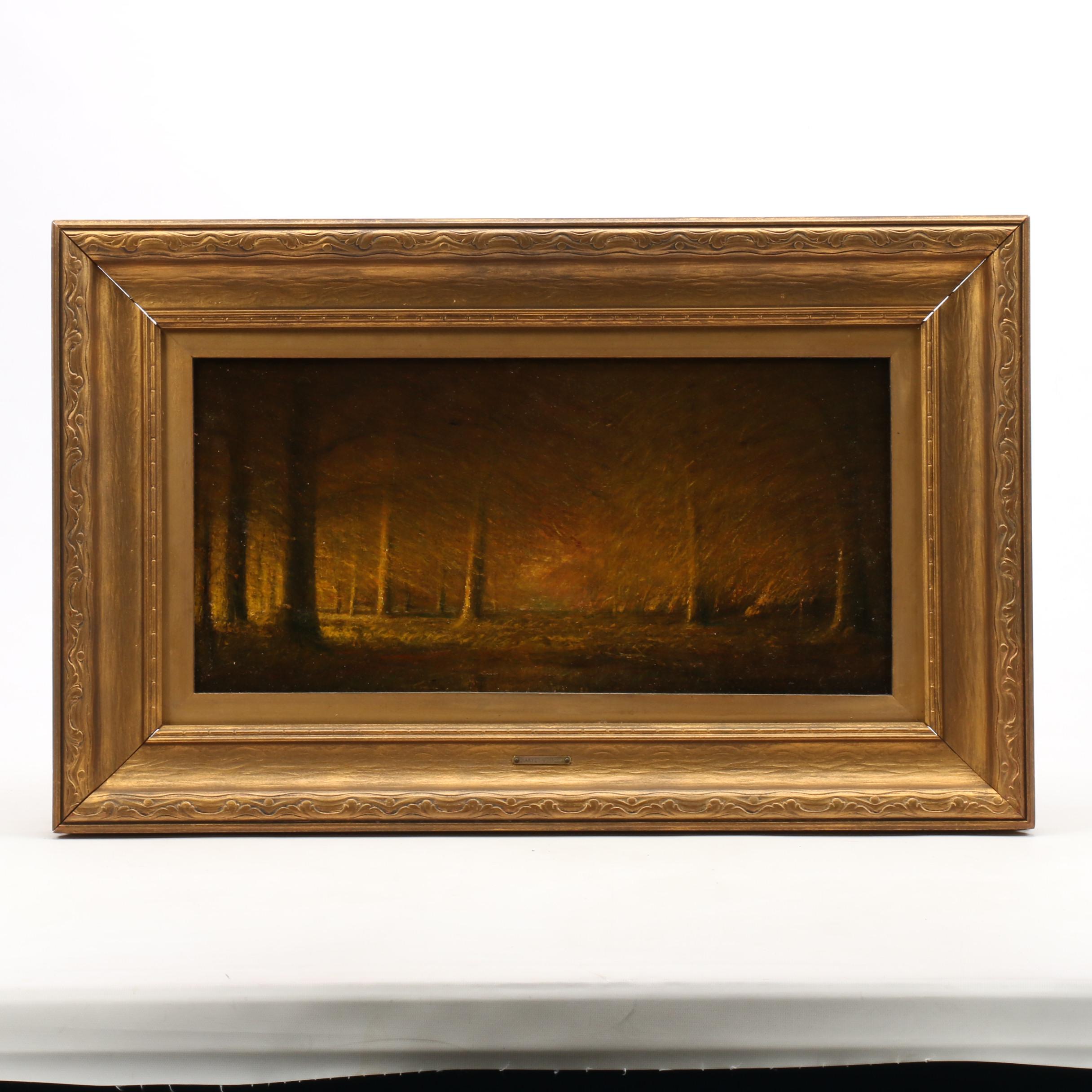 Harvey Joiner Landscape within Cherokee Park Oil Painting