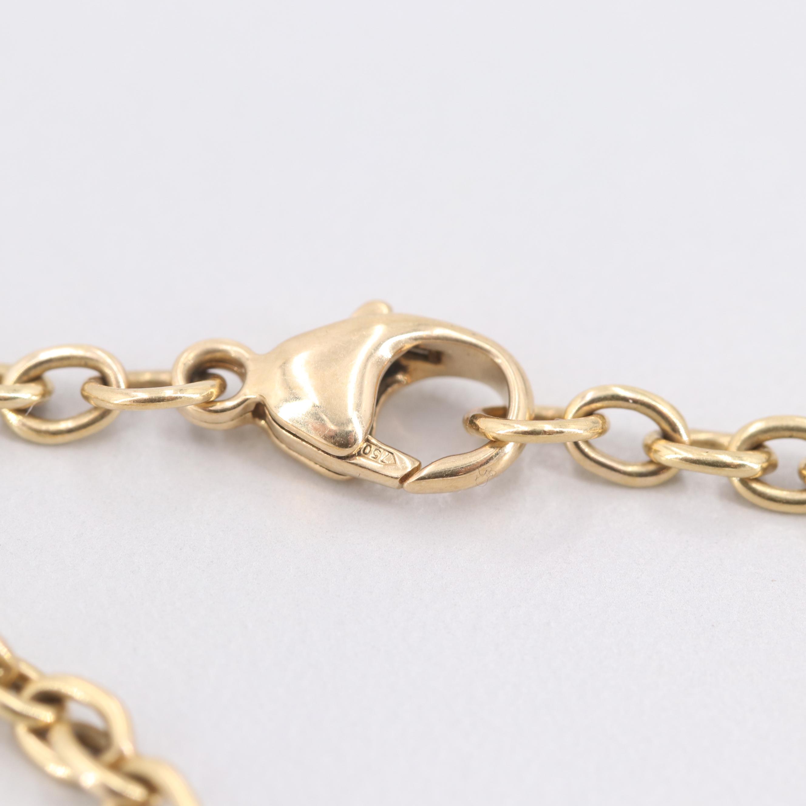 Tiffany & Co. 18K Yellow Gold Heart Lock and Key Bracelet