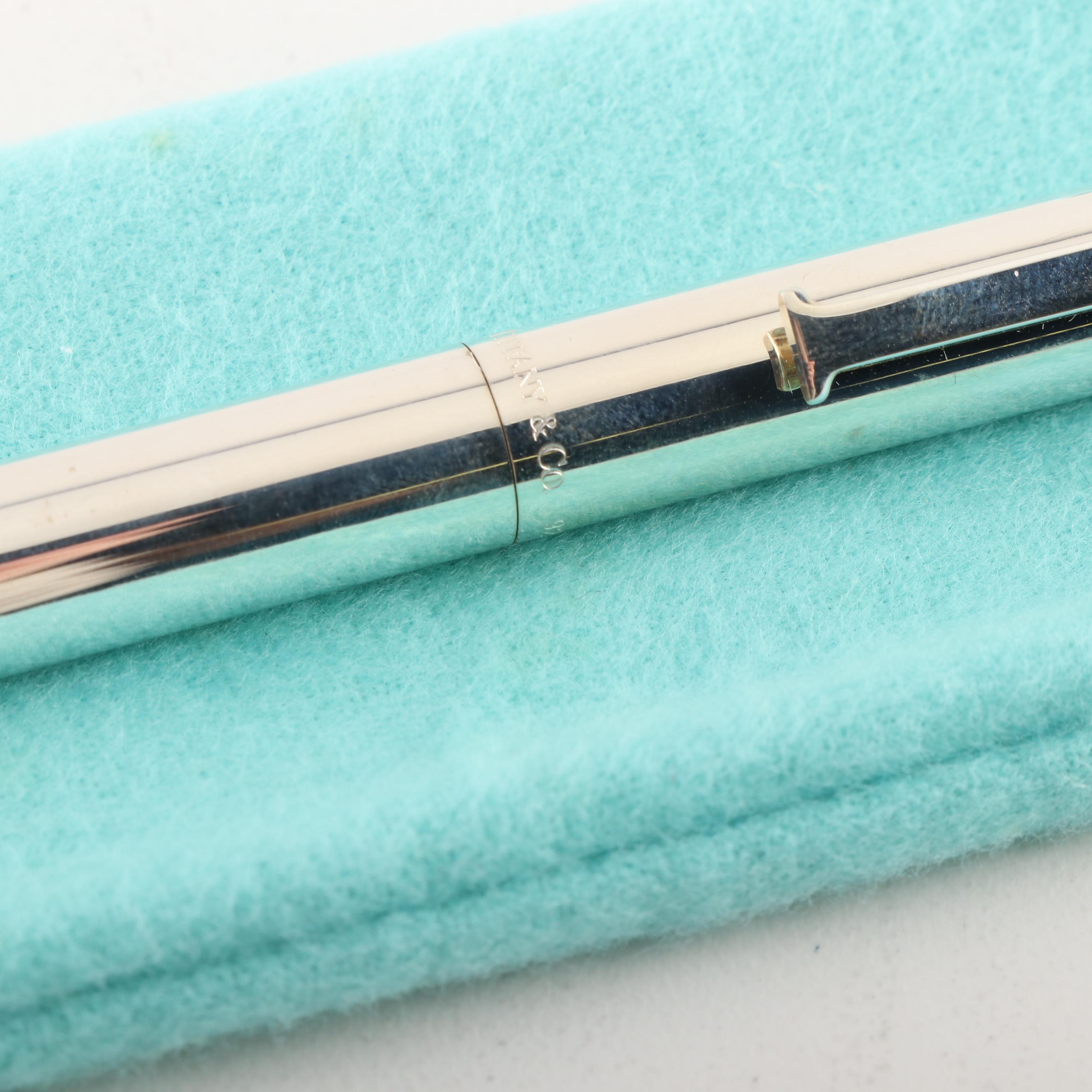 Tiffany & Co. Sterling Silver Executive T-Clip Ballpoint Pen