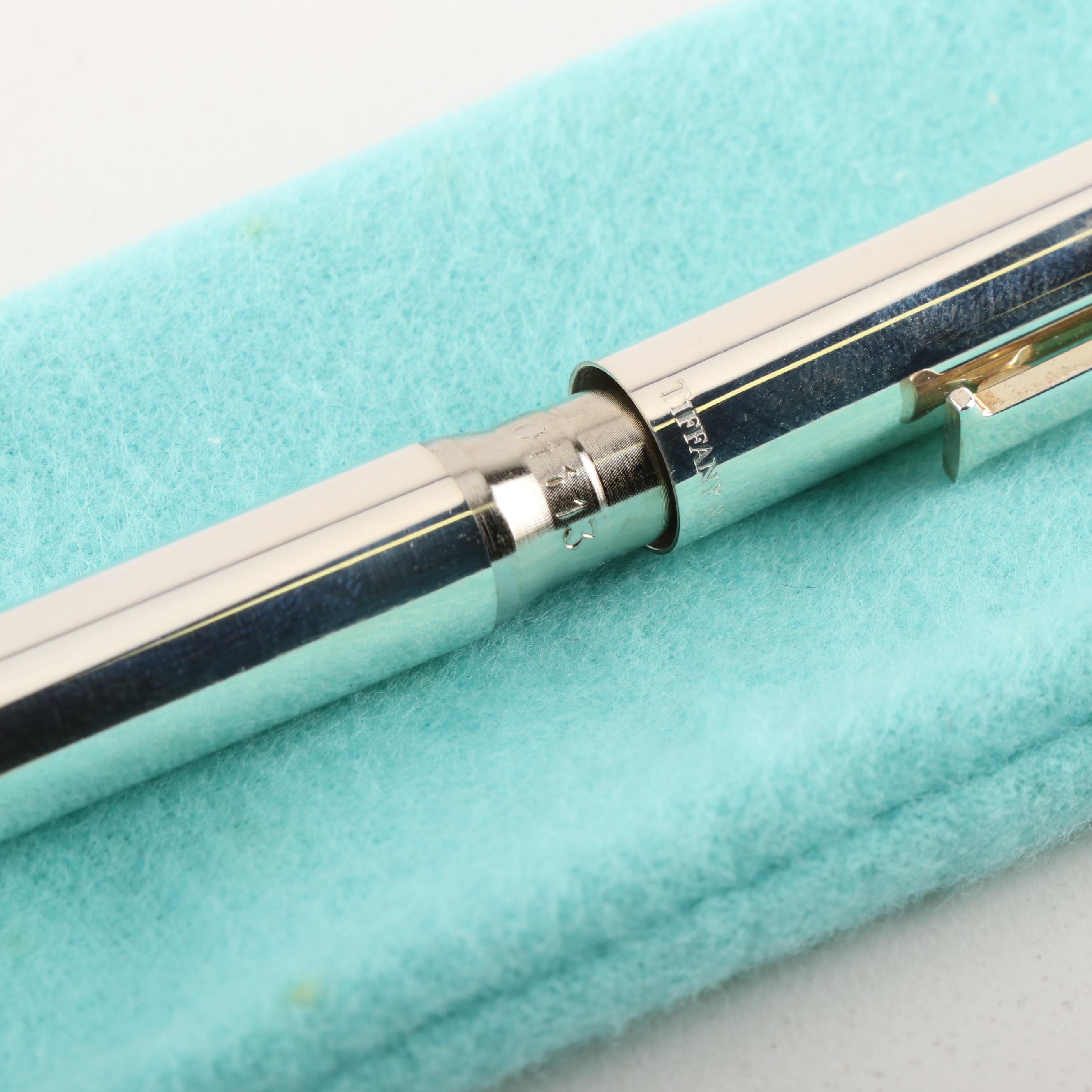 Tiffany & Co. Sterling Silver Executive T-Clip Ballpoint Pen