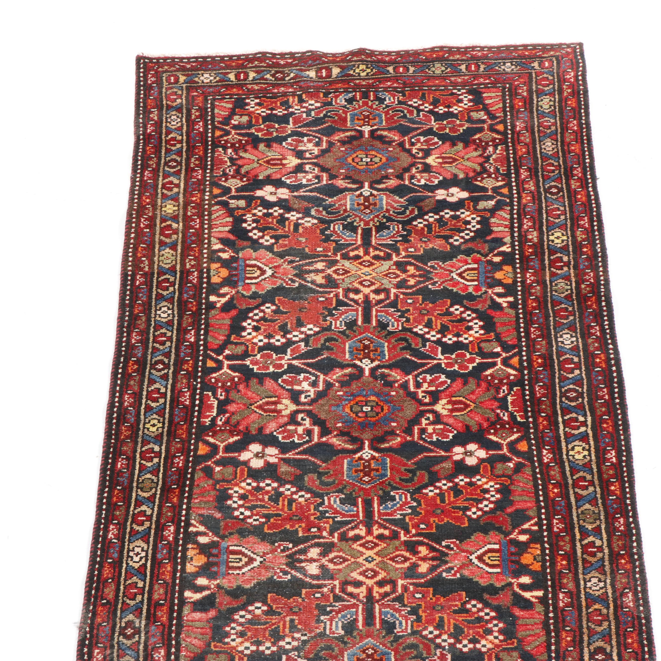 Hand-Knotted Hamedan Wool Runner