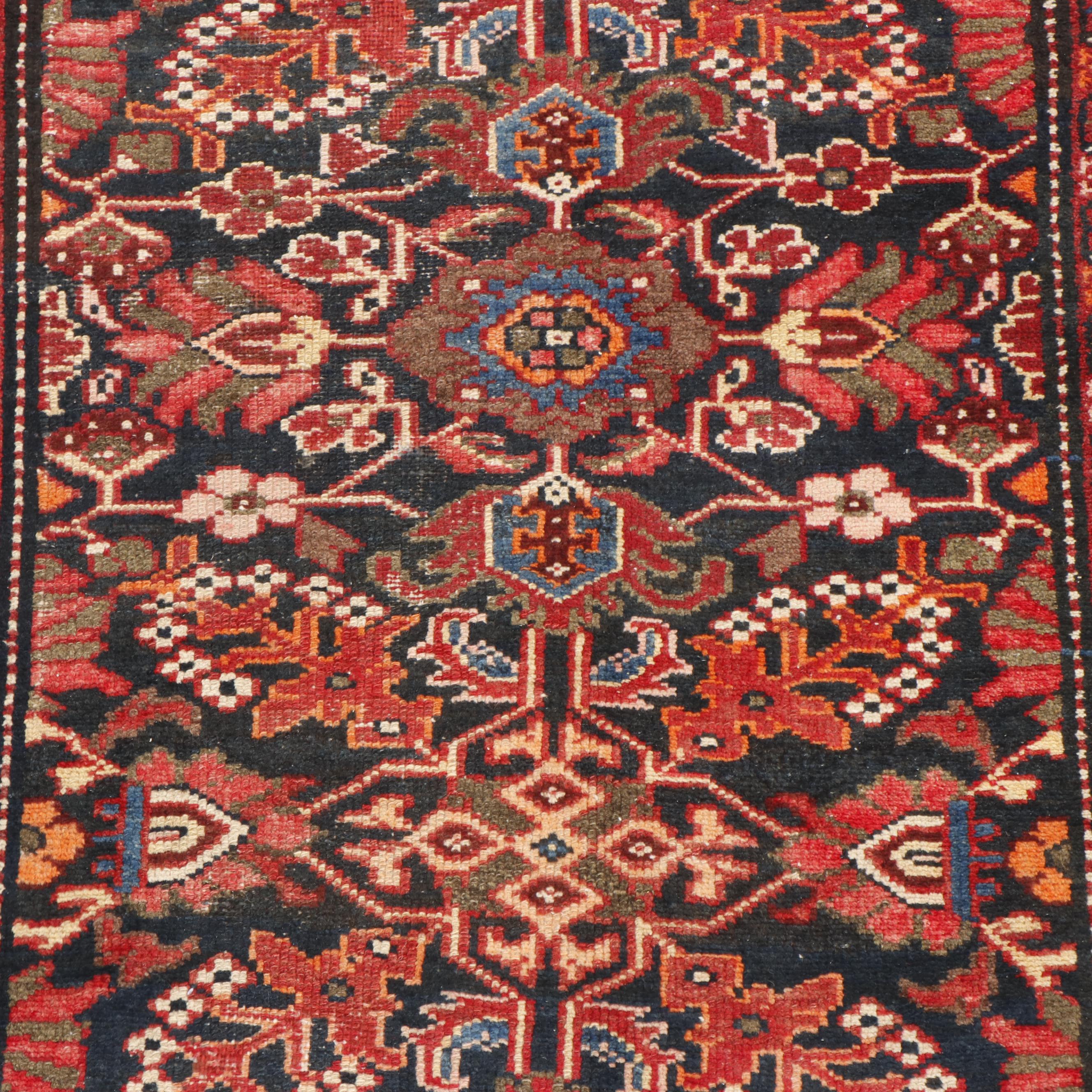 Hand-Knotted Hamedan Wool Runner