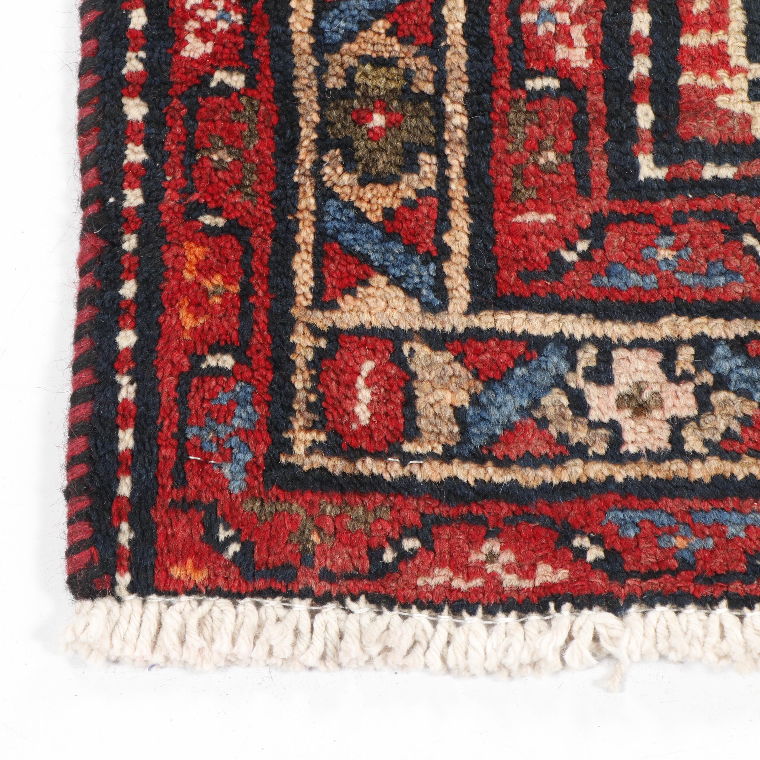 Hand-Knotted Hamedan Wool Runner