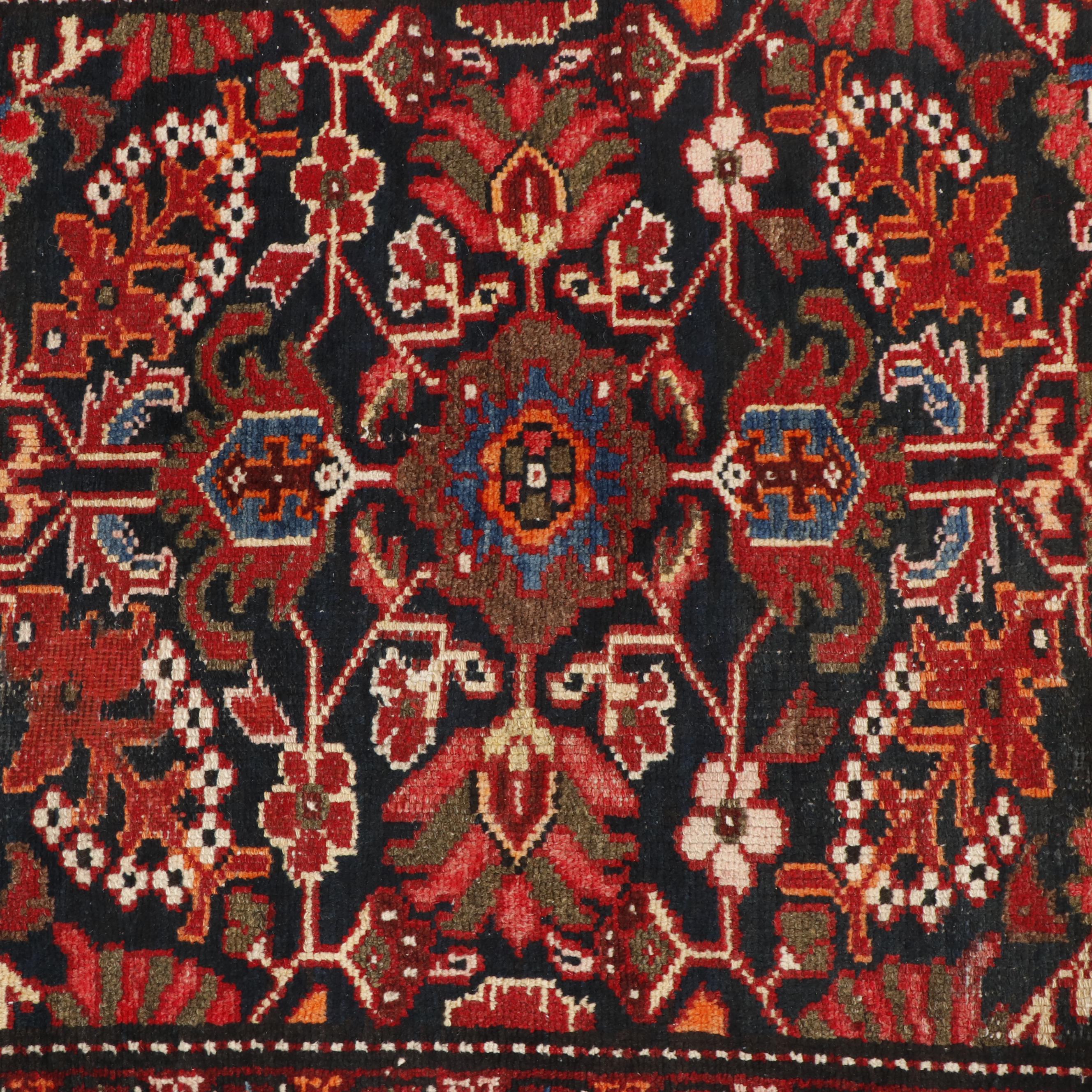 Hand-Knotted Hamedan Wool Runner