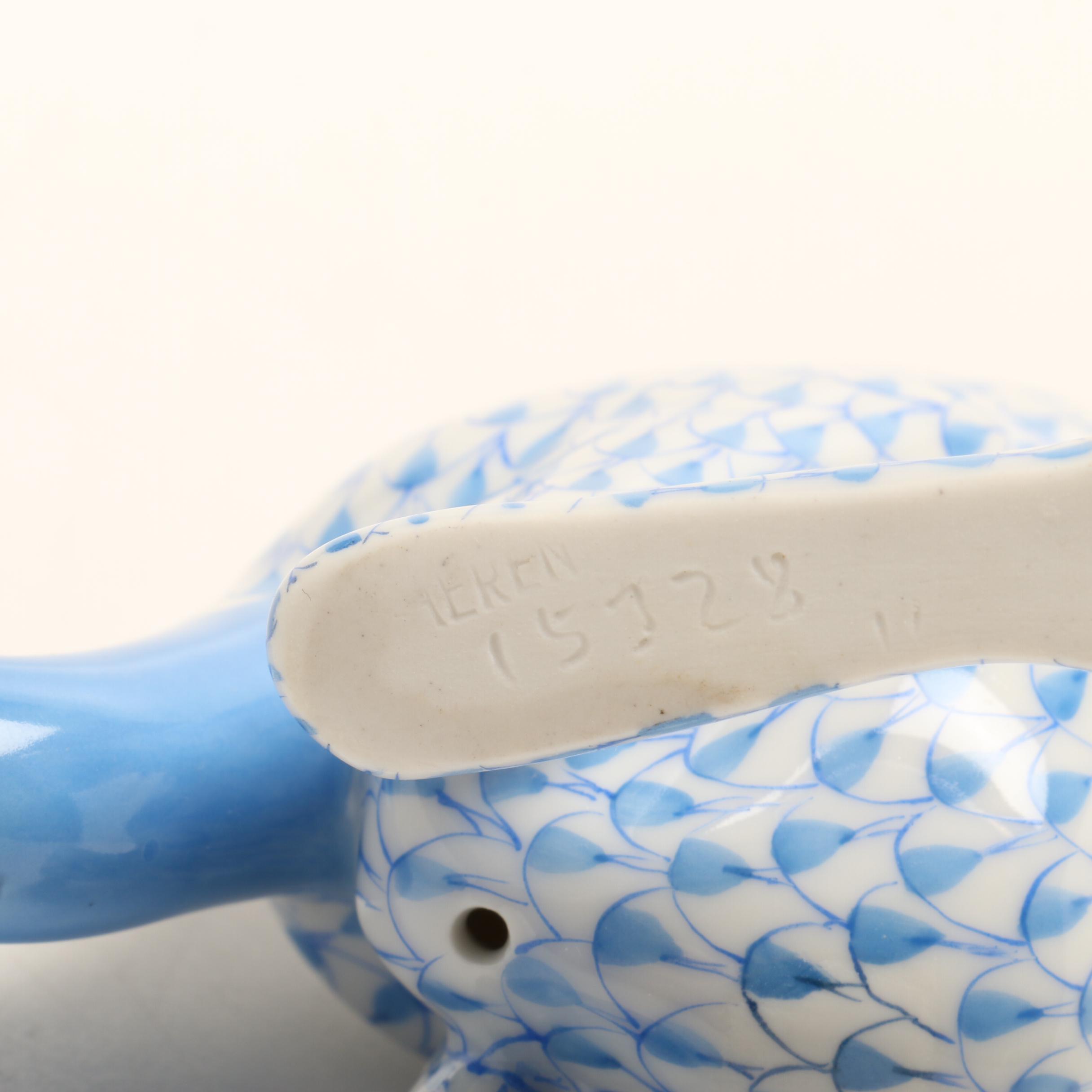 Herend Hungary "Kangaroo with Joey" Handpainted Porcelain Figurine