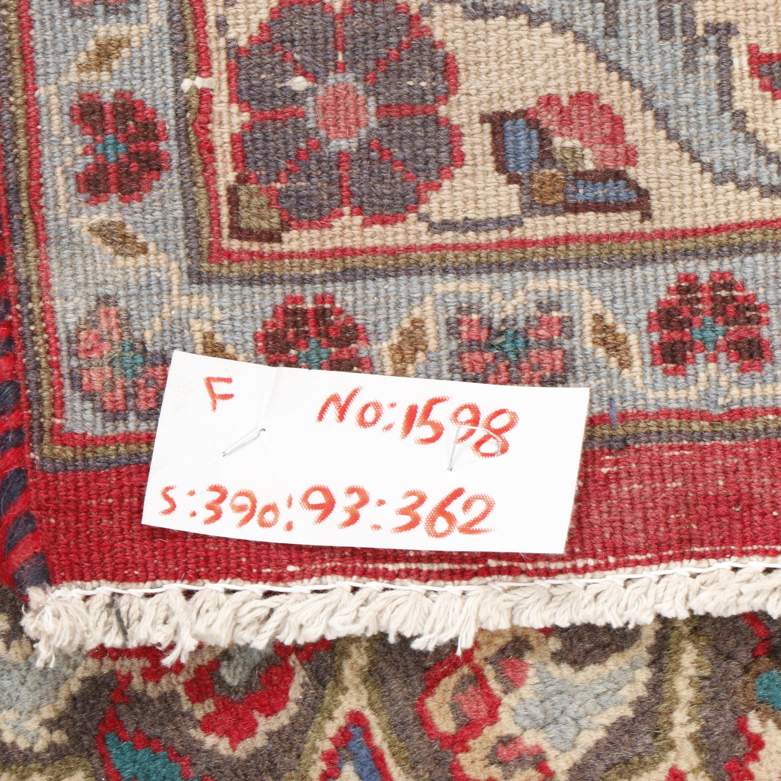 Hand-Knotted Mashhad Floral Wool Runner