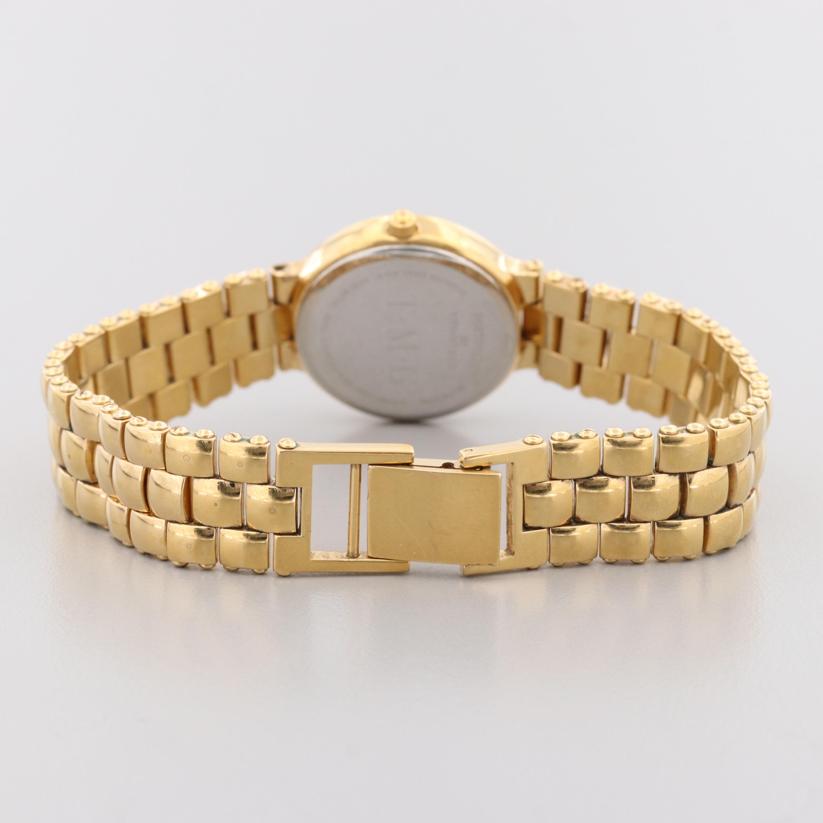 Tiffany & Co. Portfolio Gold Tone Quartz Watch