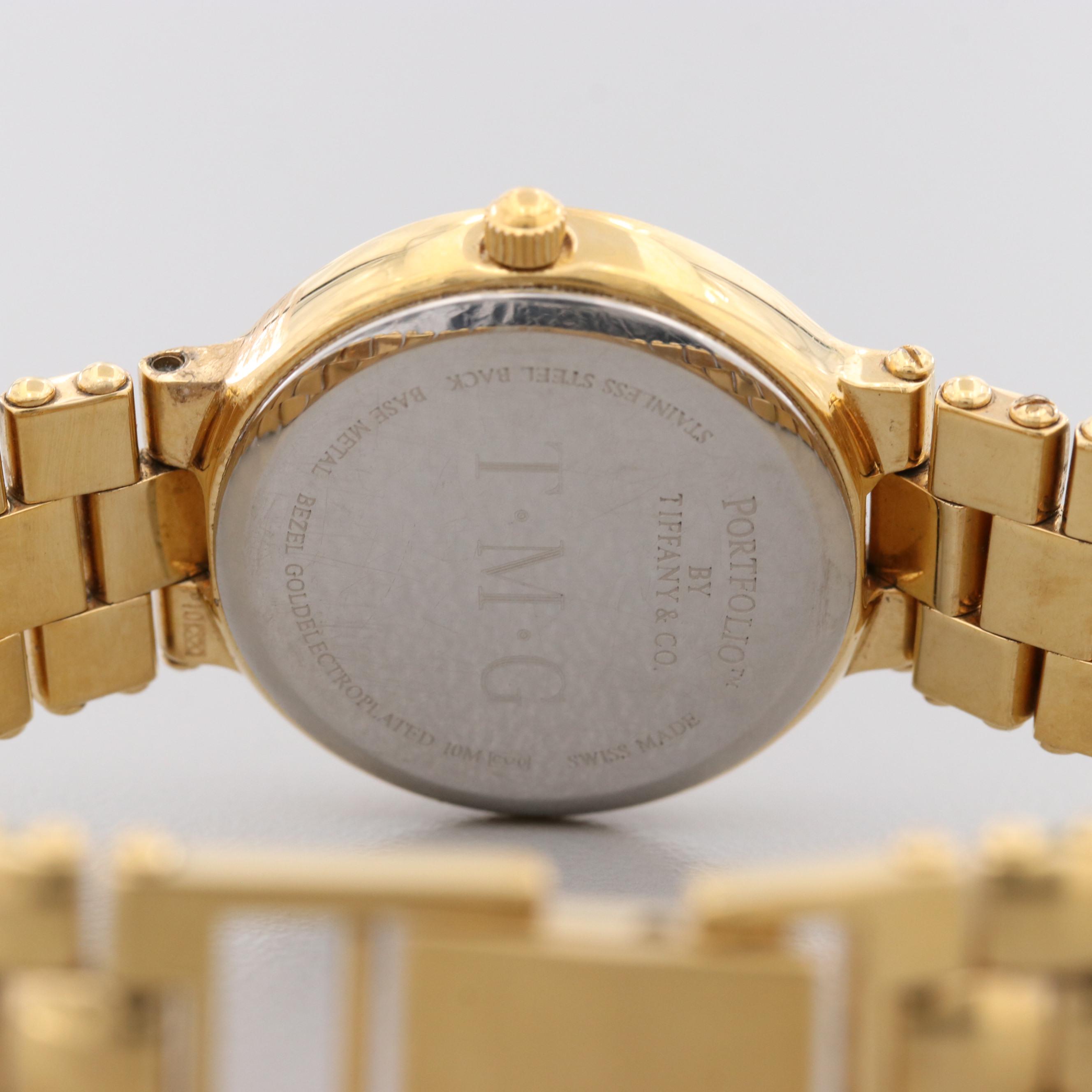 Tiffany & Co. Portfolio Gold Tone Quartz Watch