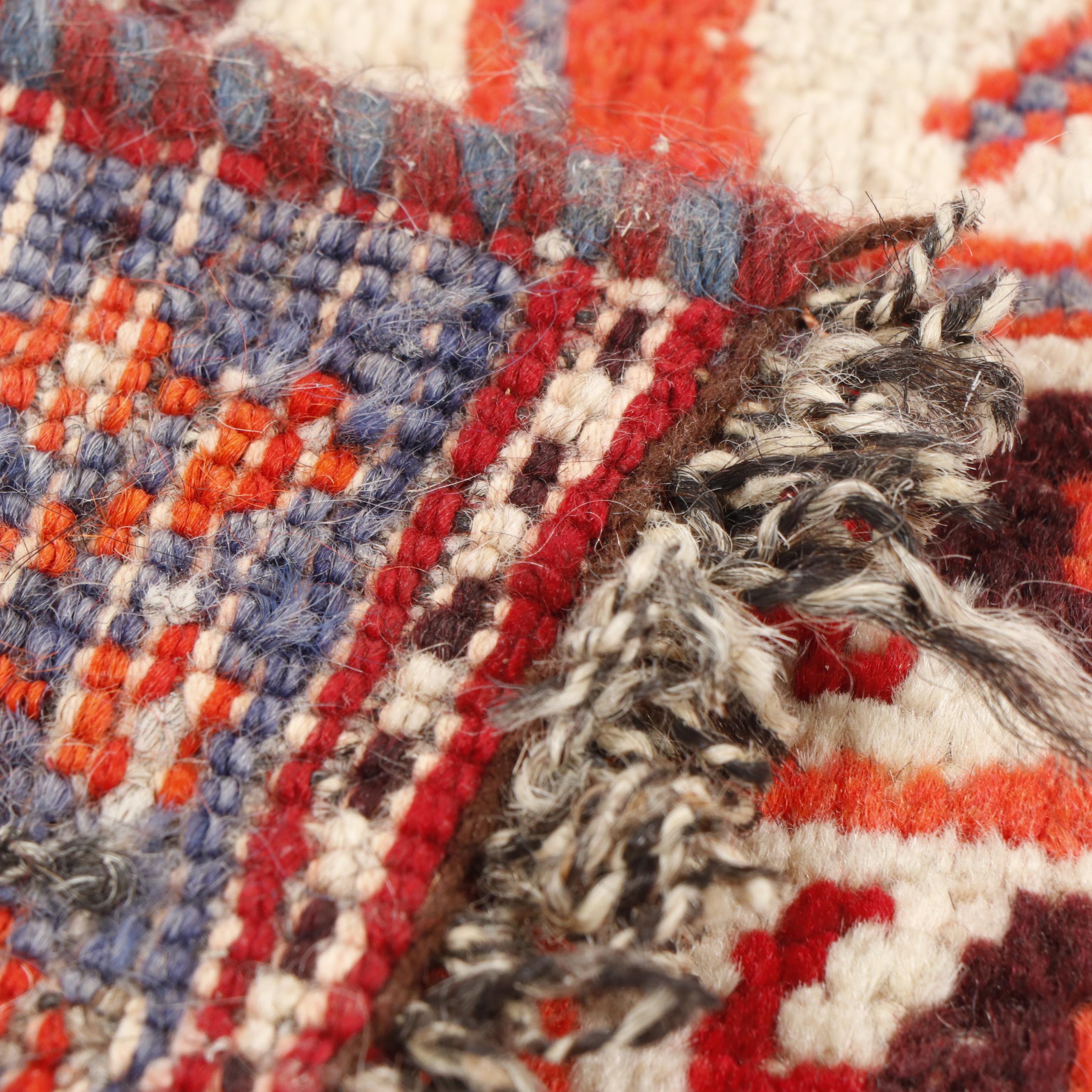 Hand-Knotted Shirvan Pictorial Wool Rug