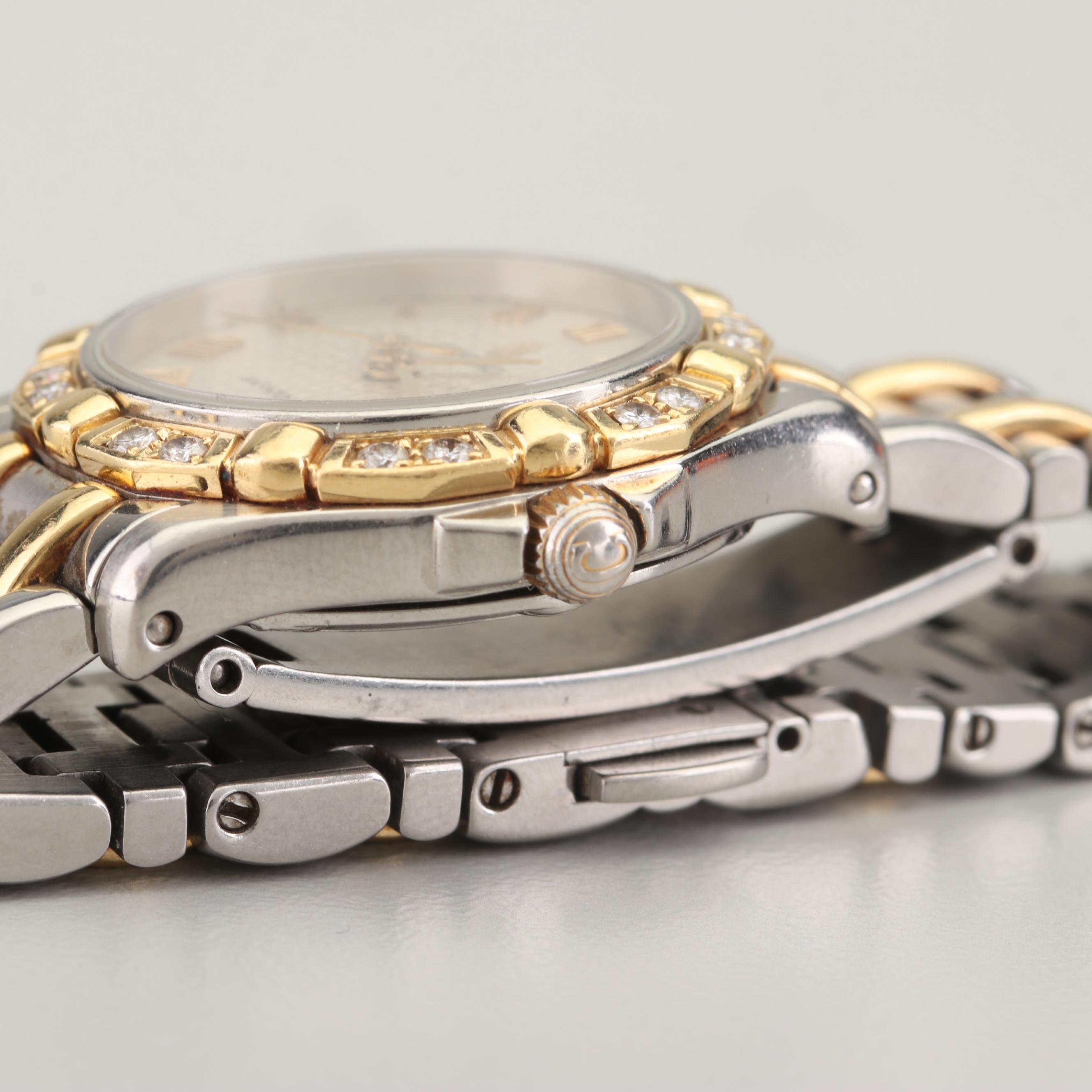 Concord Saratoga SL 18K Yellow Gold Stainless Steel and Diamond Watch