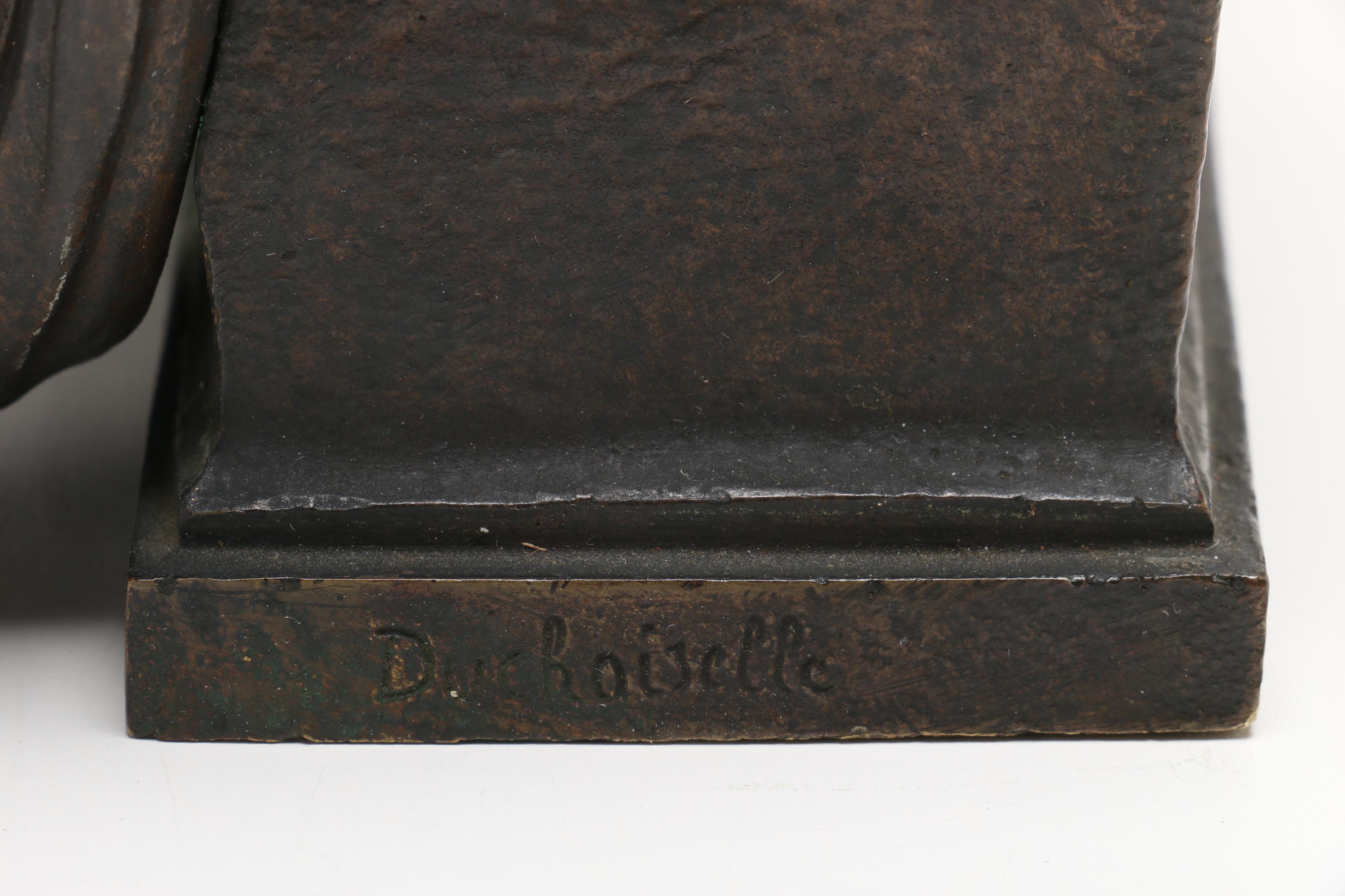 Duchoiselle 19th Century Cast Bronze Sculpture "La Leçon D'Astronomie"